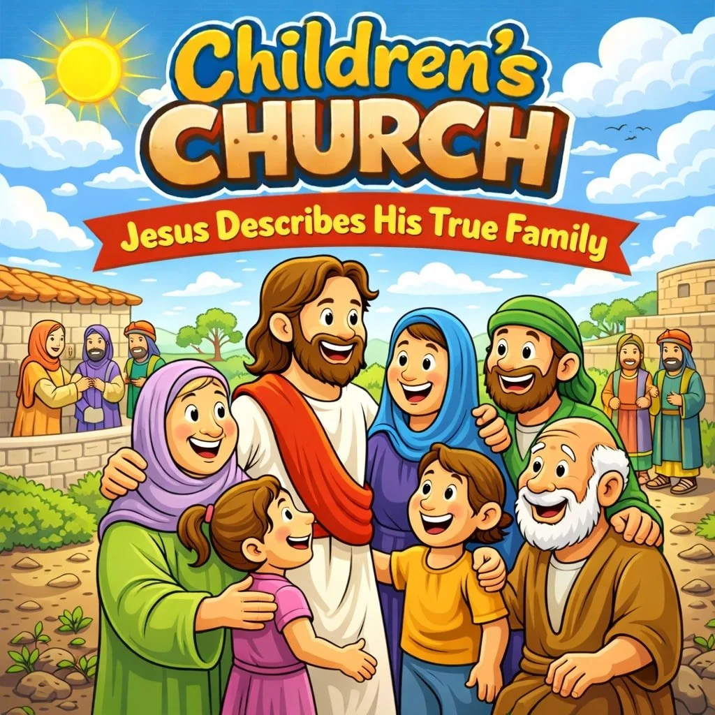 Sunday in Children&rsquo;s Church, kids will learn that following Jesus makes us part of His family.