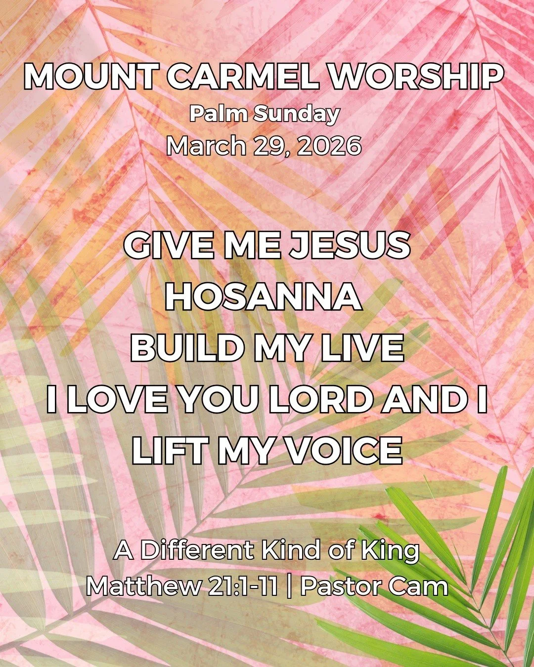 &ldquo;Hosanna! Blessed is He who comes in the name of the Lord!&rdquo; 🌿

Here&rsquo;s what we&rsquo;ll be singing as we celebrate our King this Palm Sunday