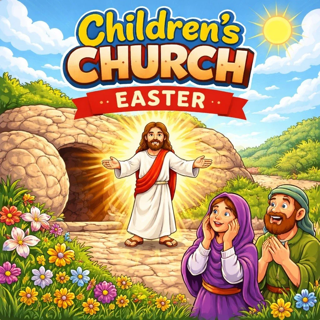 This Sunday in Children&rsquo;s Church, we'll celebrate the best news ever, Jesus is alive! ✝️🐣
Because of Him, we have hope and new life!
