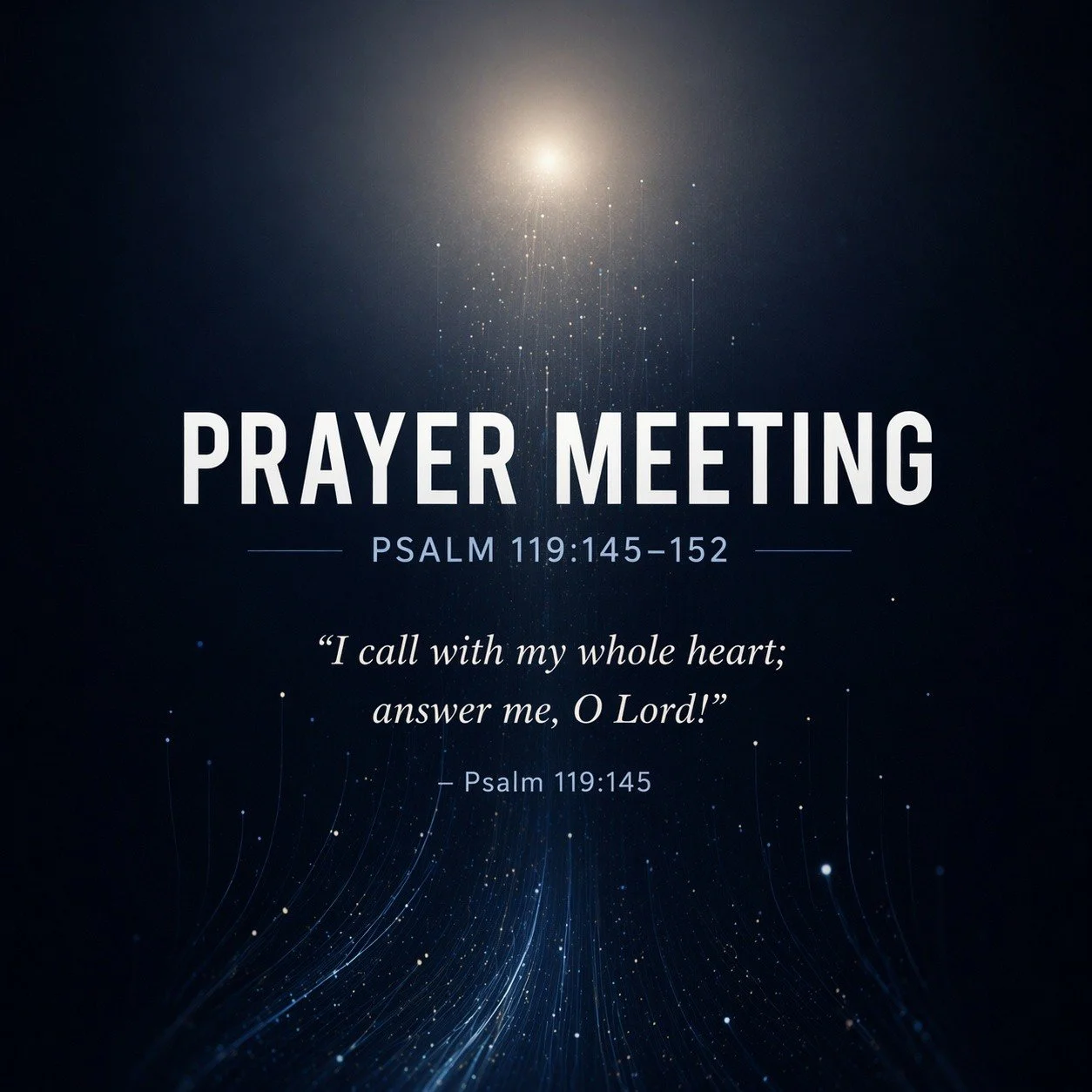 Prayer changes things.
Come seek the Lord with us tonight.