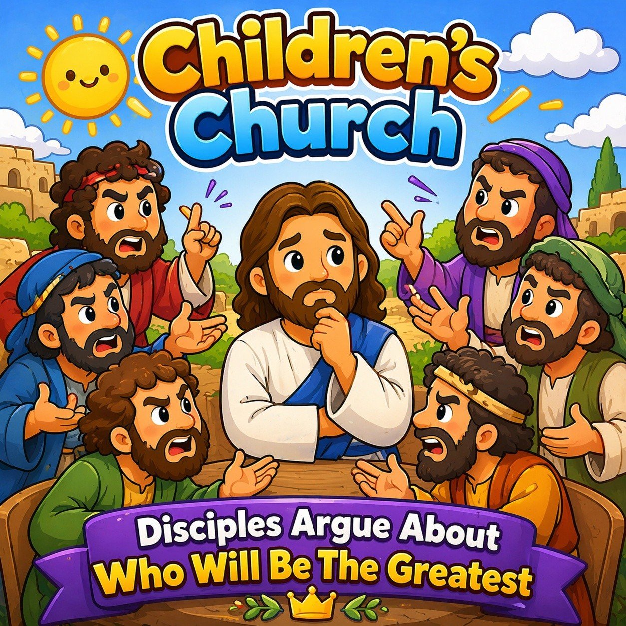 This Sunday in Children&rsquo;s Church, we'll learn about the disciples arguing about who would be the greatest and how Jesus shows us what it means to be great.