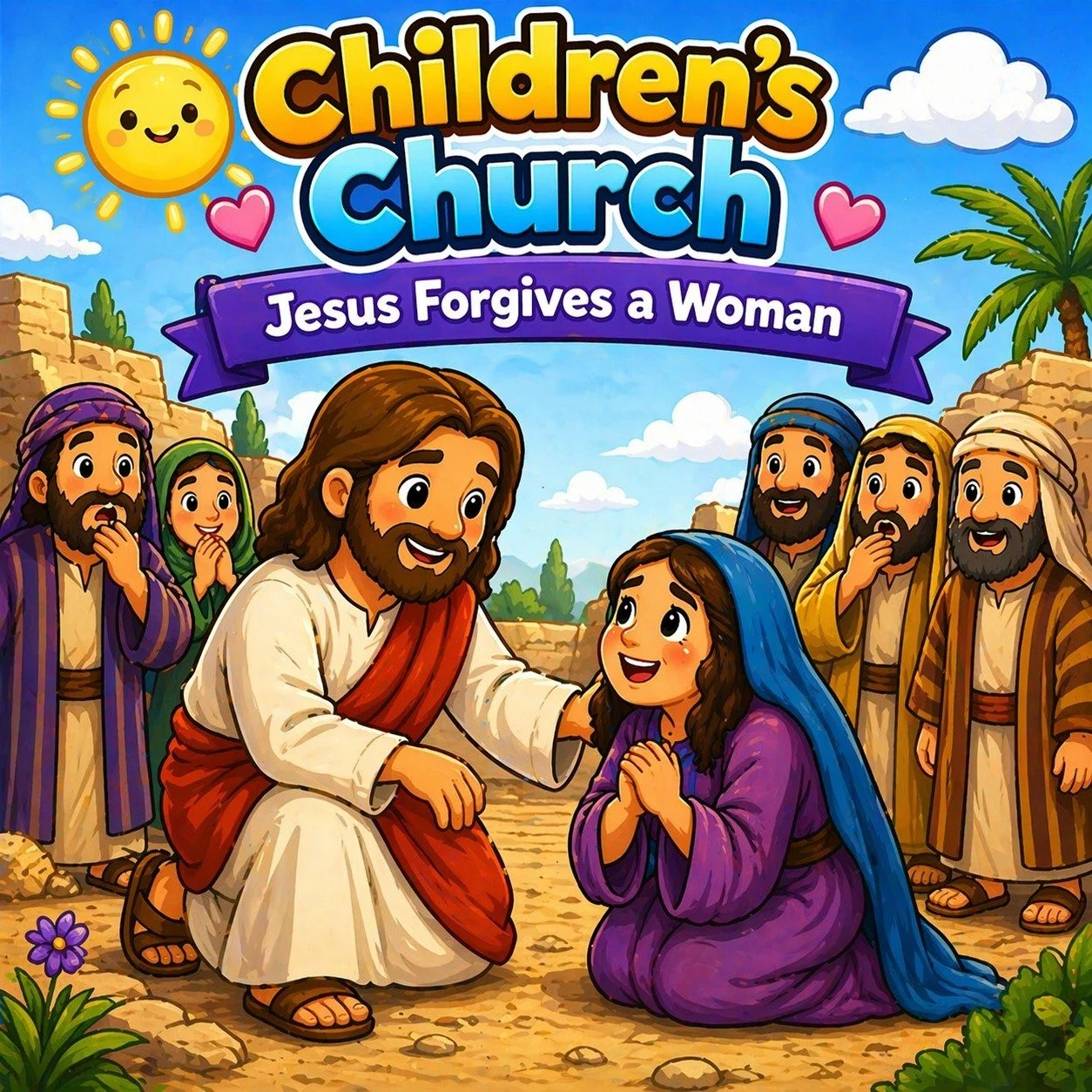 This Sunday in Children&rsquo;s Church, kids will learn that no matter what we&rsquo;ve done, Jesus offers forgiveness 💛