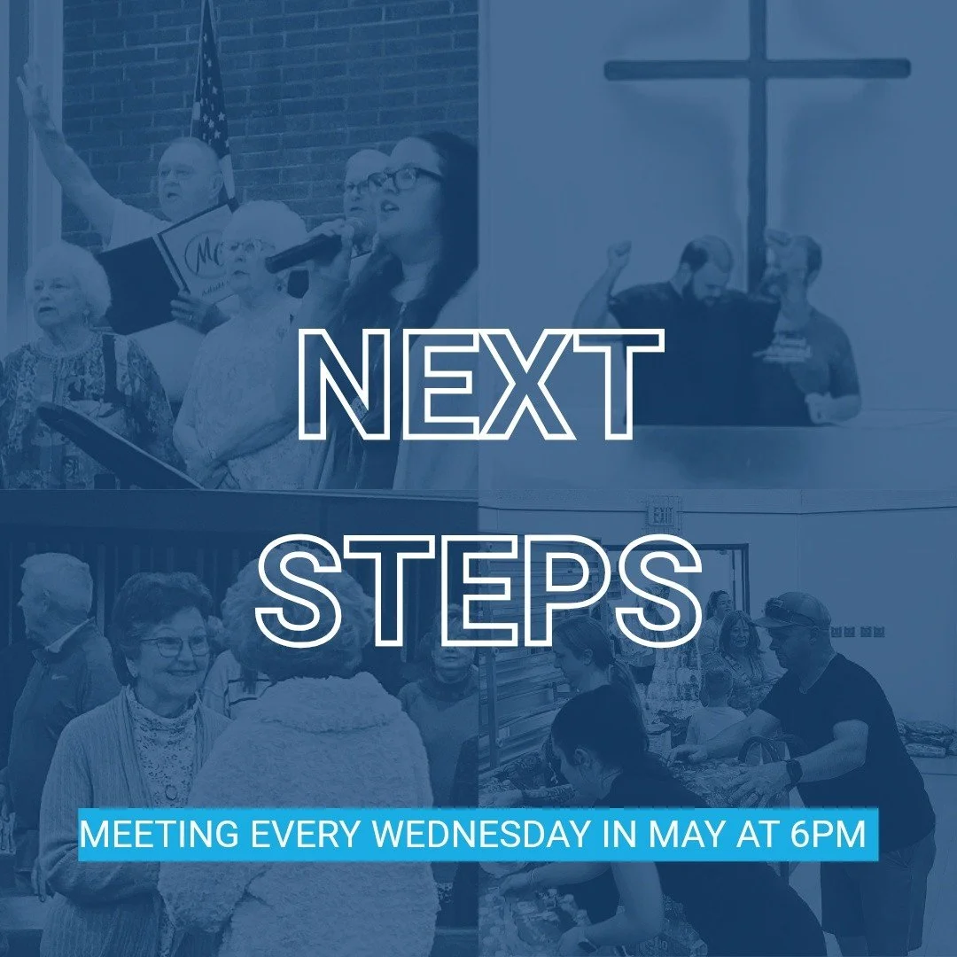 Next Steps kicks off at 6pm and continues every Wednesday in May.
Whether you&rsquo;re new or have been here for years this is for YOU.