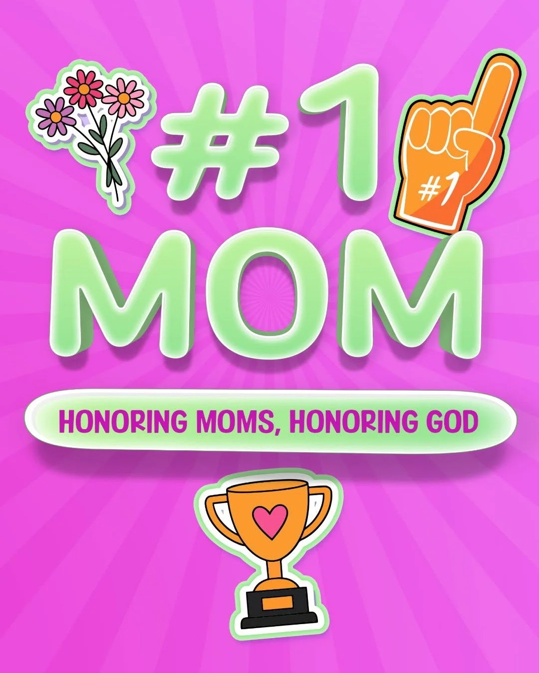 In Children&rsquo;s Church this week, we'll learn that we can honor God by honoring our moms 💐