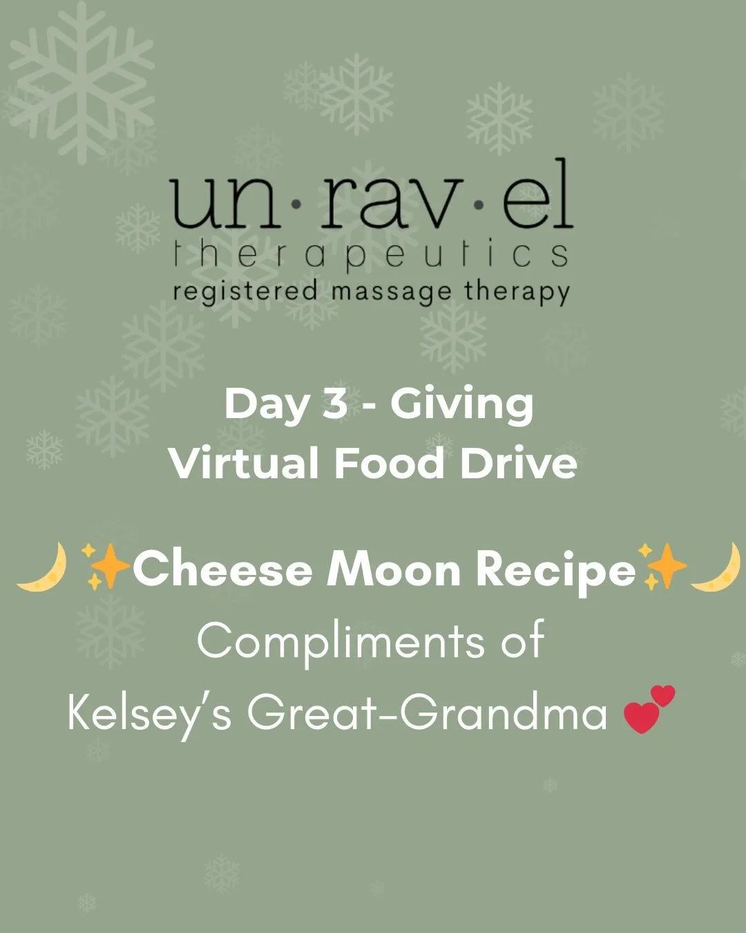 ✨ Day 3 of Our Holiday Giveaway ✨

Today, @kelseyleiterman.rmt is sharing something deeply special &mdash; her great grandmother&rsquo;s cookie recipe, a staple at every Christmas party she grew up attending. While she didn&rsquo;t love them much as 