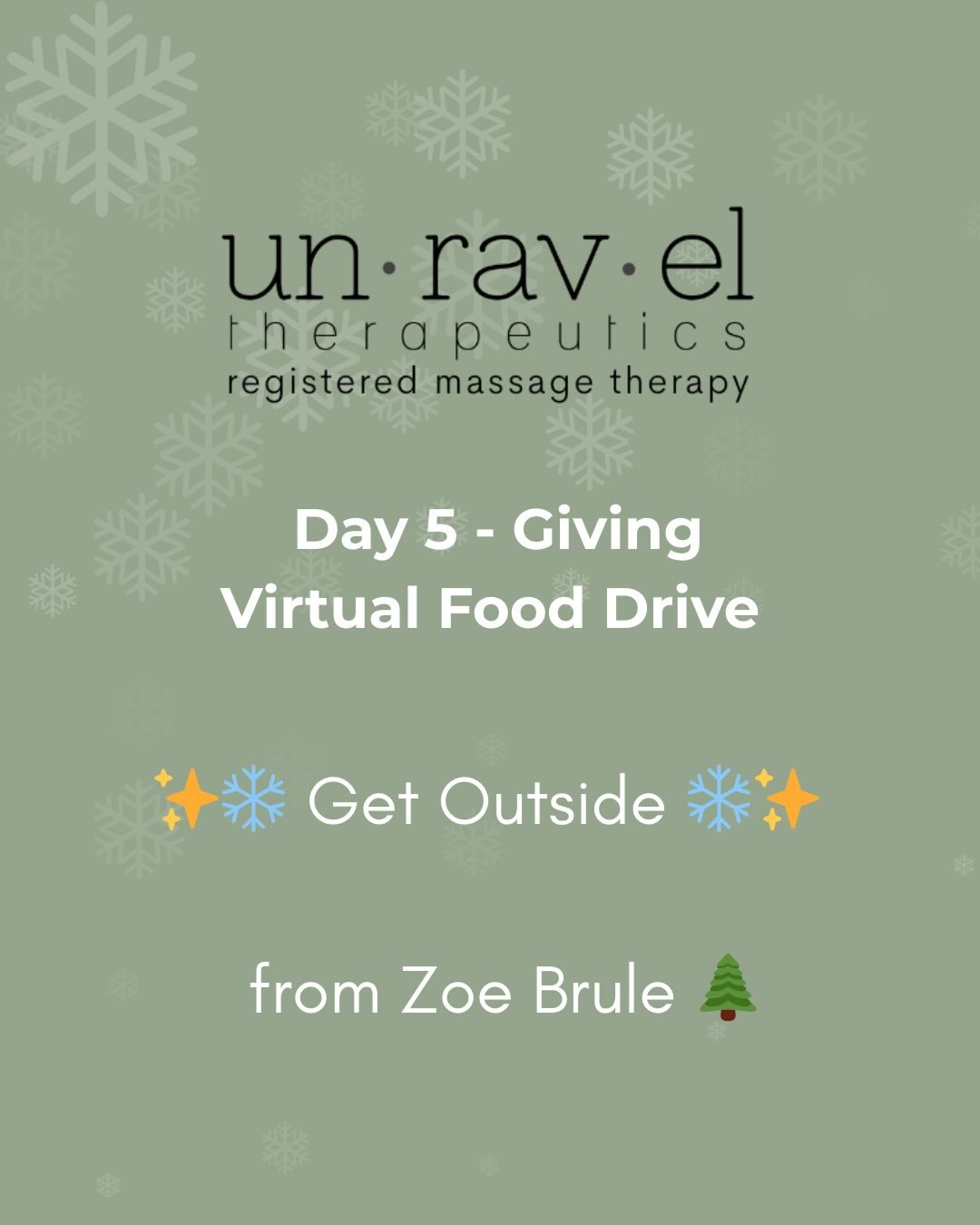 Day 5 of the 6 Days of Giving Virtual Food Drive ✨

Today&rsquo;s self-care reminder: Get outside + ground.
Coming at you late, because well, we were outside enjoying the magical bluebird POWDER day!

Nature is one of the simplest and most powerful w