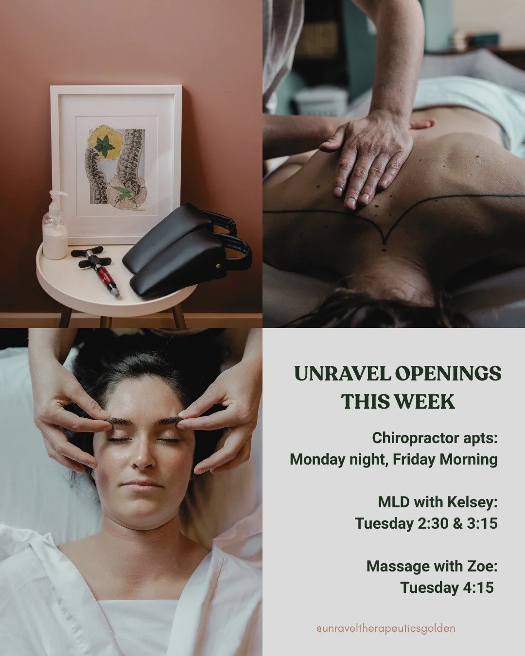 Did the long weekend leave you outta whack?

Did a horse toss you around a snow/dirt track?
Did the line dancing at the Grand Ol&rsquo; Opry stomp out your spine?
Did the girls-girls-girls party leave you feeling&hellip; less than fine?

Welp. The te
