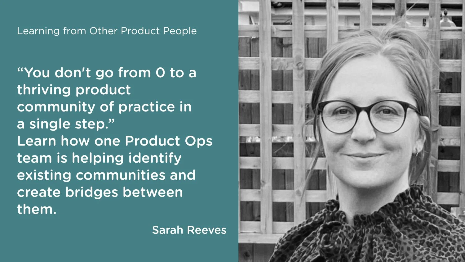 Learning from Other Product People: Sarah Reeves on the Product Community of Practice at StepStone