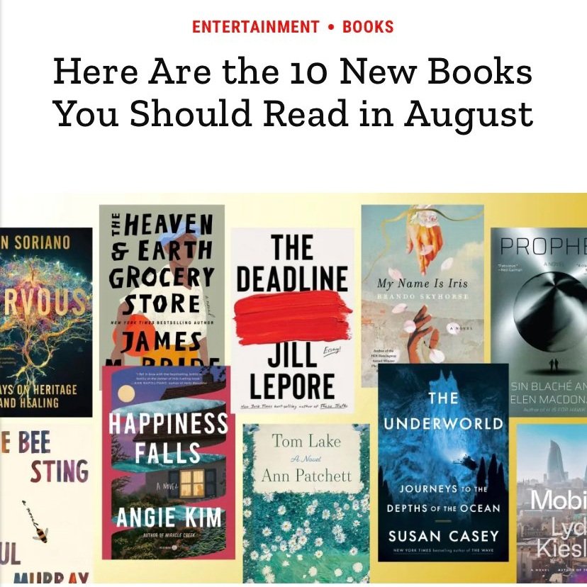 TIME: Here are the 10 New Books You Should Read in August