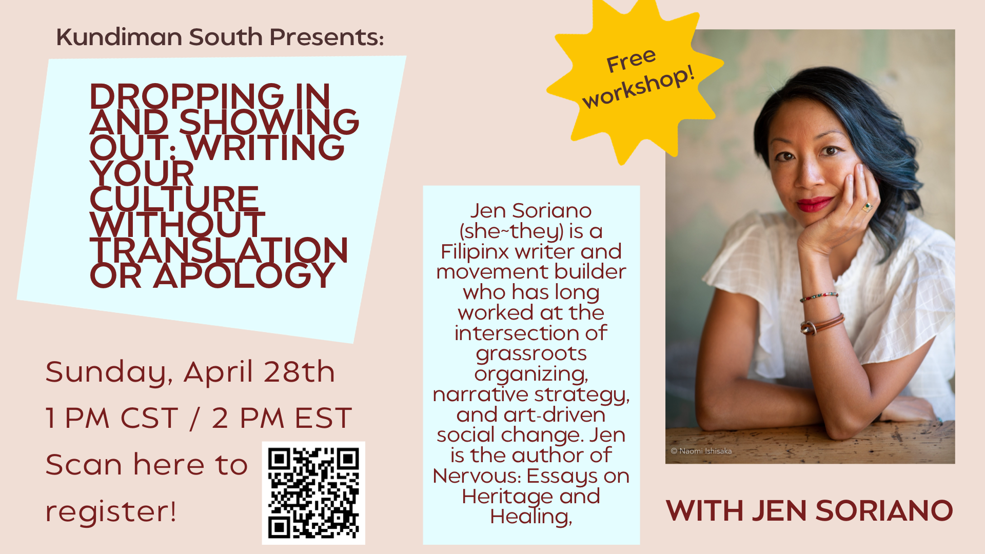 Kundiman South Virtual Session: Dropping in and Showing Out 