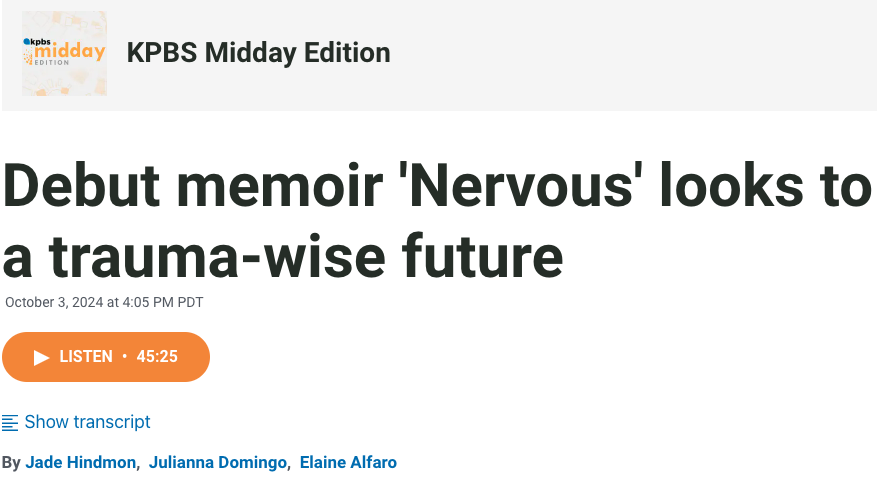 KPBS: Midday Edition Interview