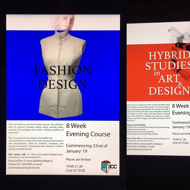 New course starting alongside #fashion #design. #hybrid #studies in #art and #design. Hurry and book as places are limited! #creative #development #learning #explore #experiment #cork #stjohnscentralcollegecork