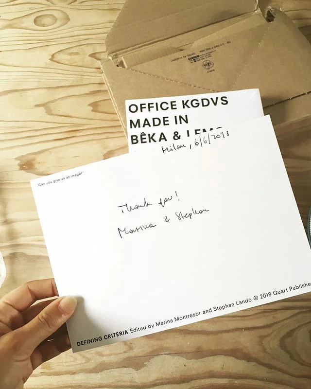 Weekend reading sorted. Got my copy! @defining_criteria @stephanlando @marina_montresor @junya.ishigami @yuriancarani @studioanneholtrop @go_hasegawa. Thank you 🙏#motivation to peruse #art #architecture #design #hybrid #studio