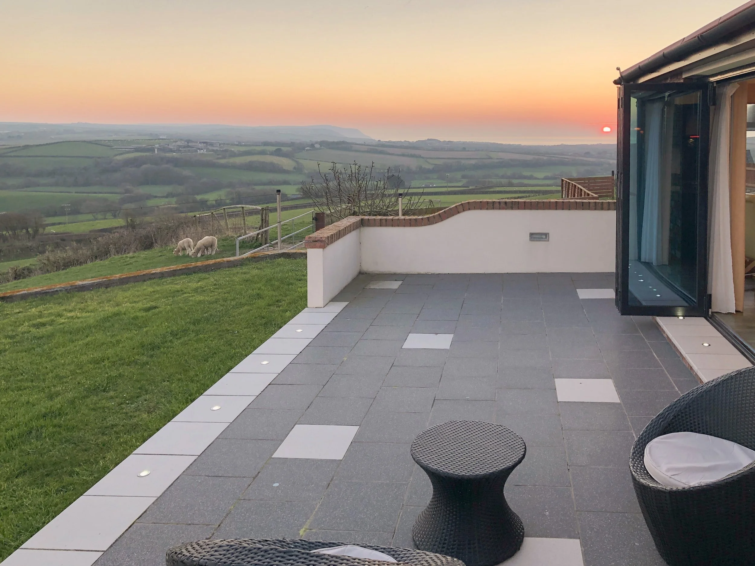 Sunset from the patio area