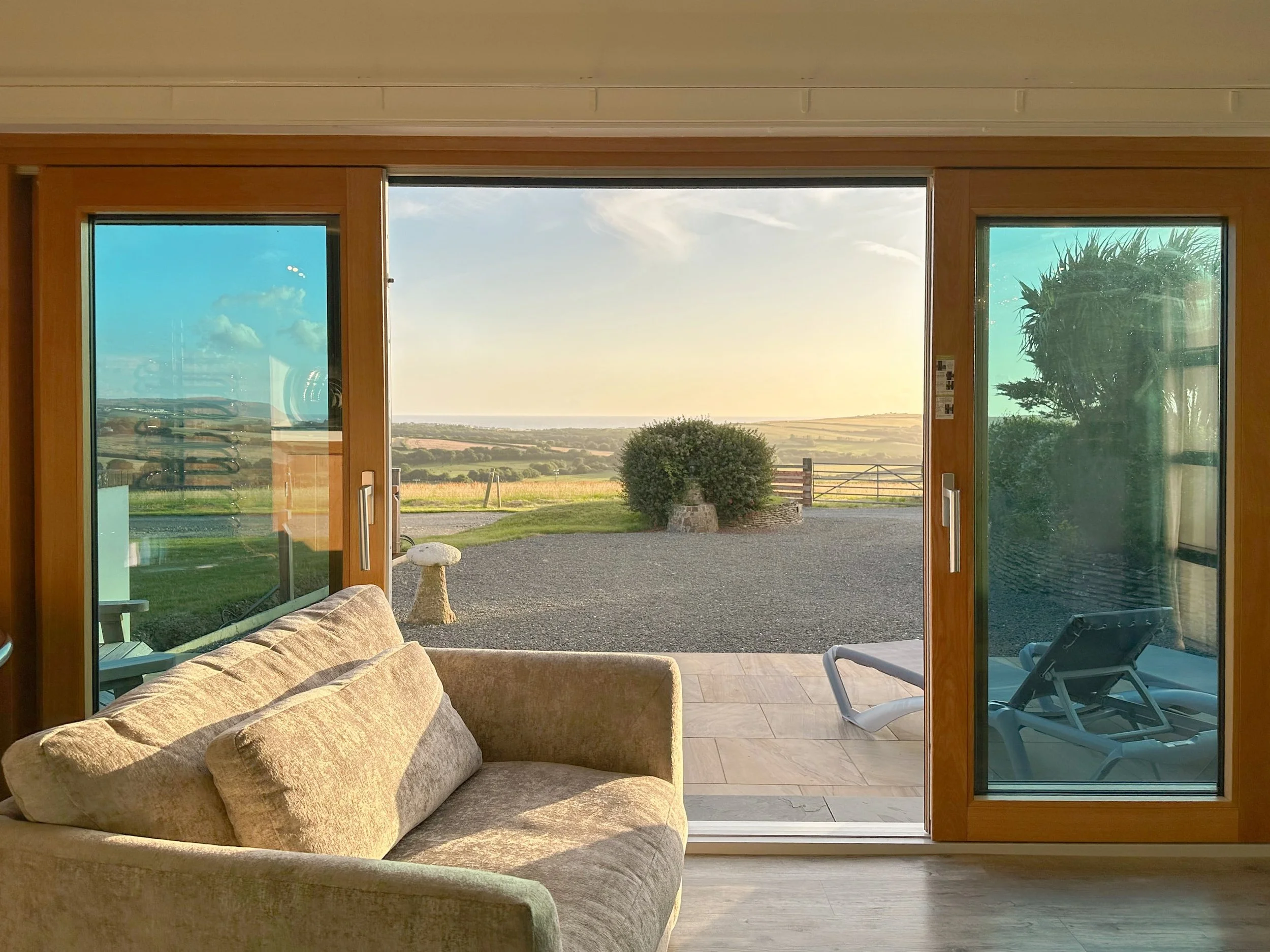 Countryside and sea views from Bijou, just for two