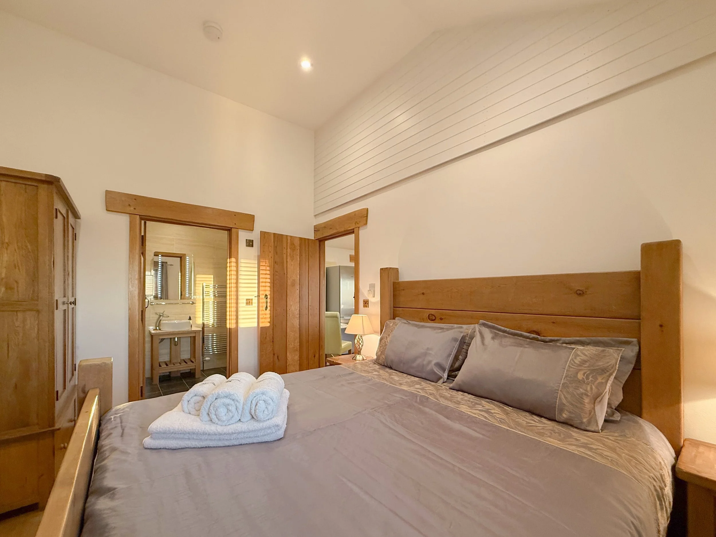 Super-king size plank bed