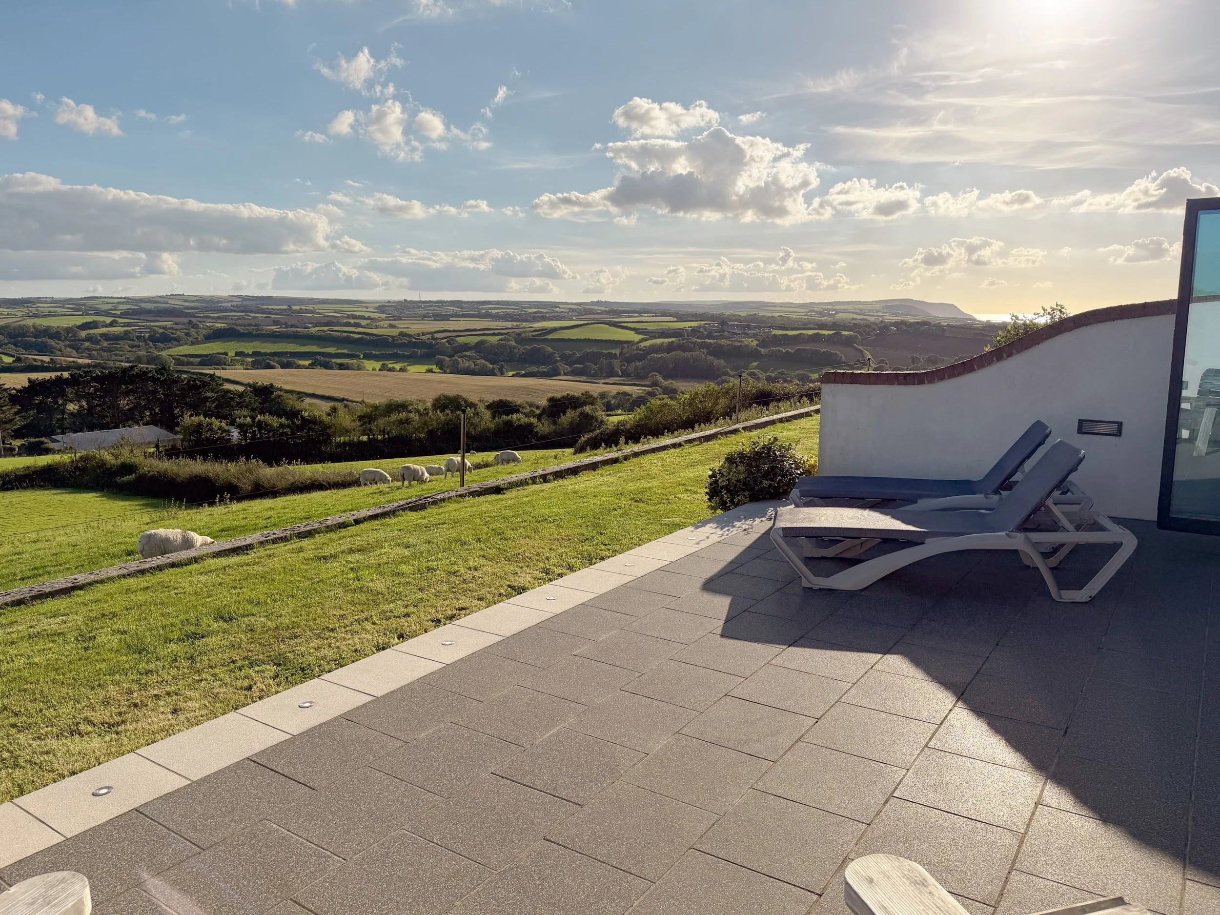 South facing countryside views over the valley