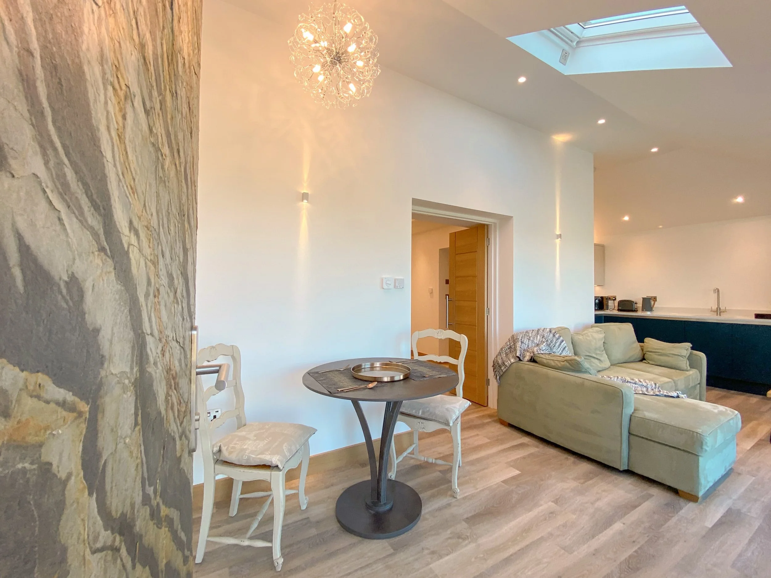 Living area in the Little Gem apartment for two