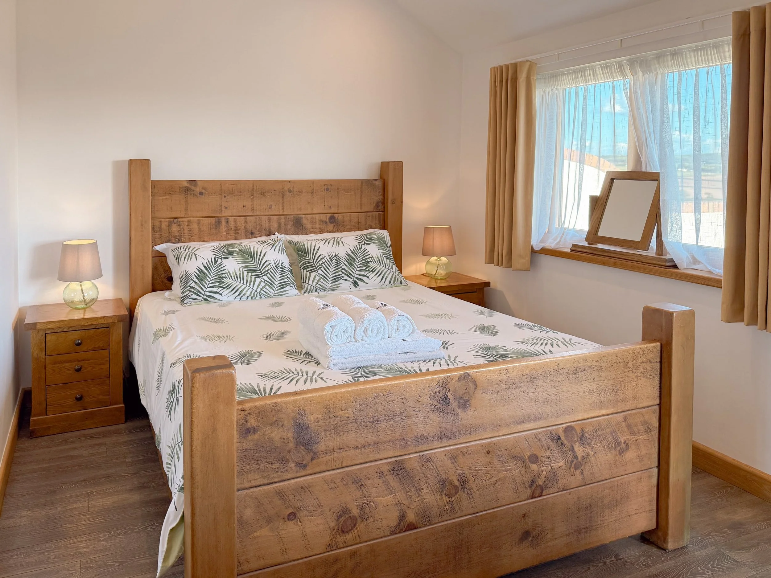 Open plan bedroom area in Moonshine