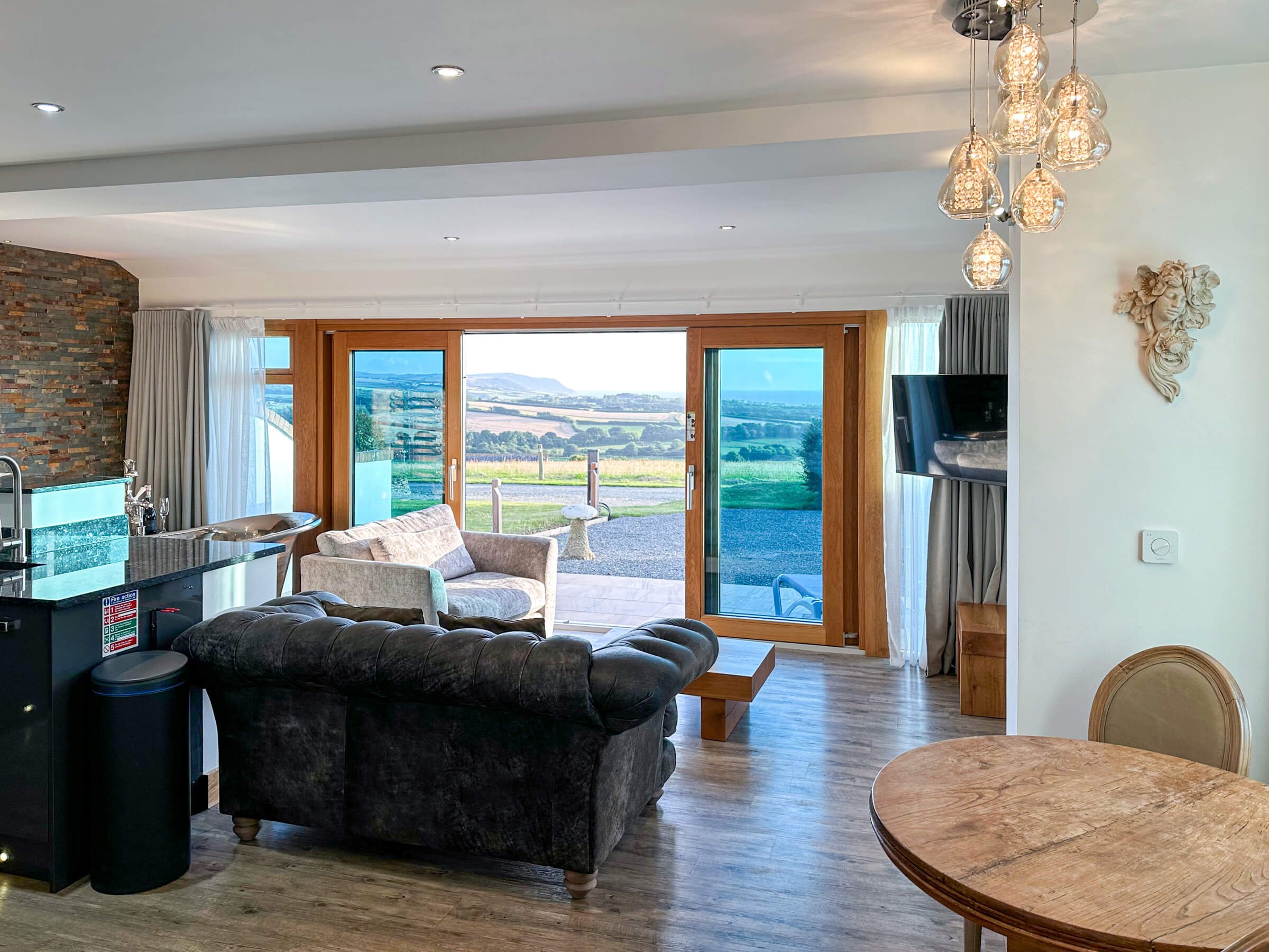 Countryside and sea views from Bijou, just for two