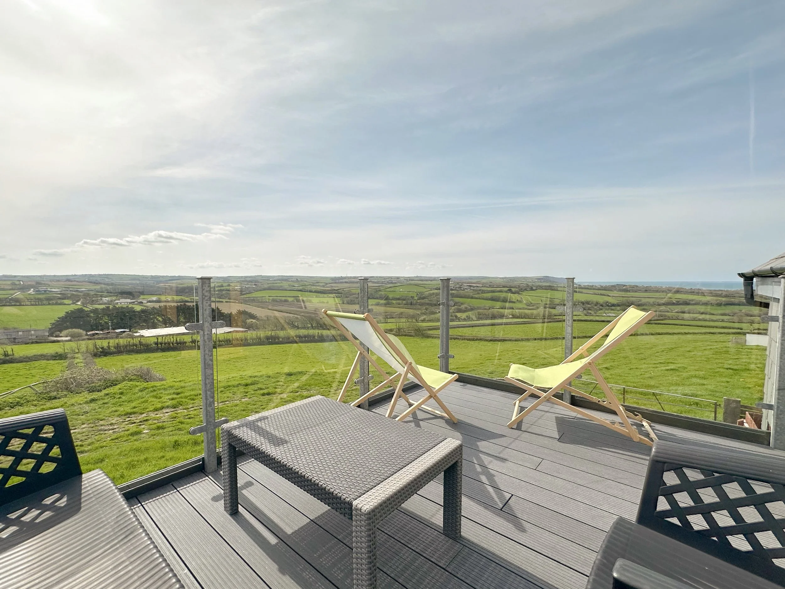 Private balcony part of the Corn Keep accommodation