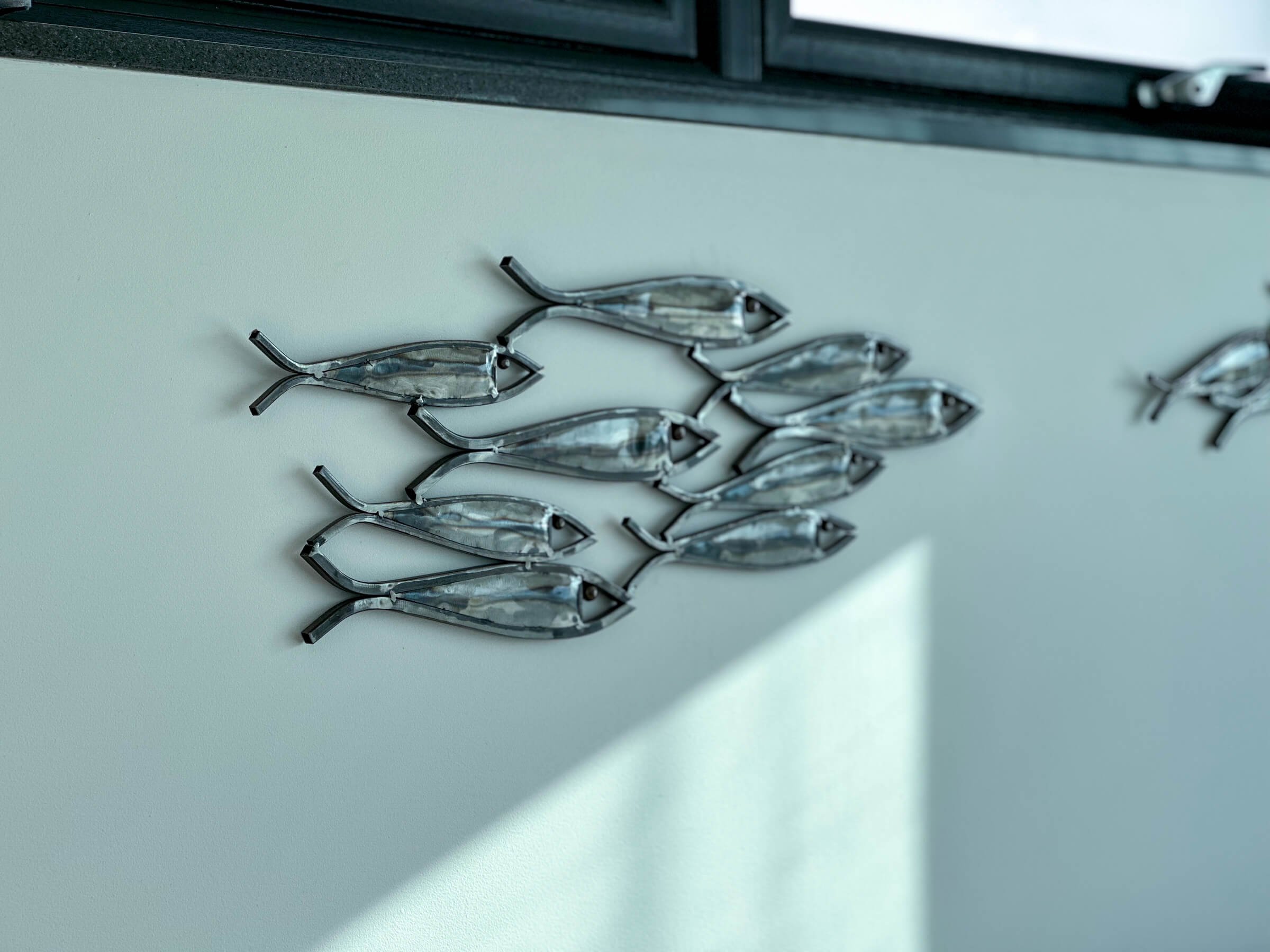 Fish wall art in Silver Sea