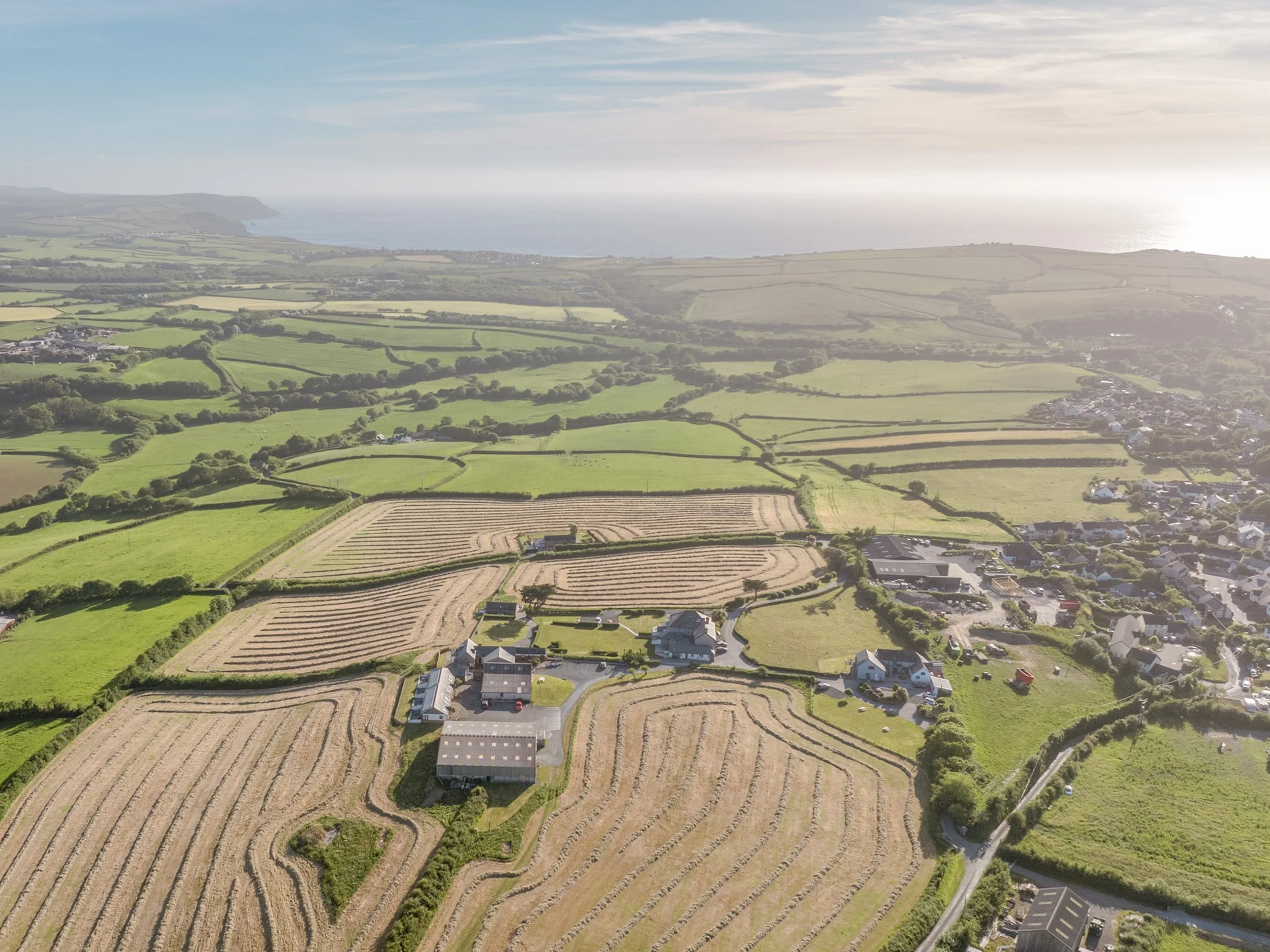 Aerial view of Wooldown Holiday Cottages