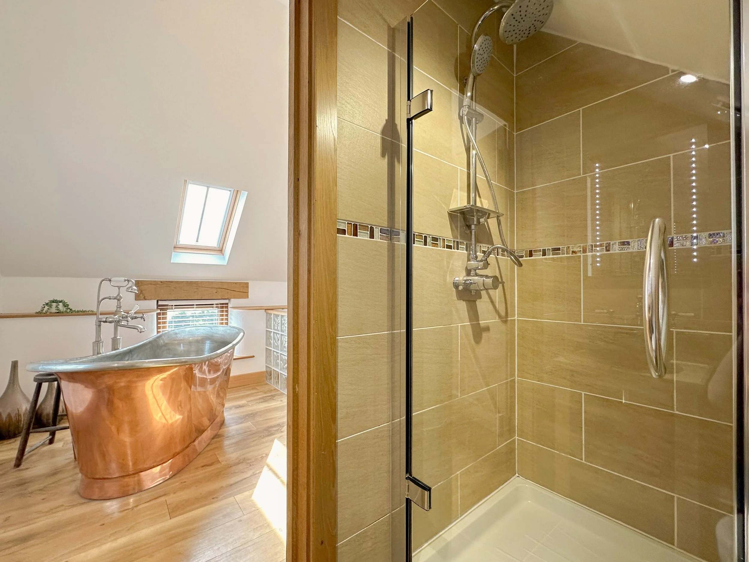 Shower room and copper bath