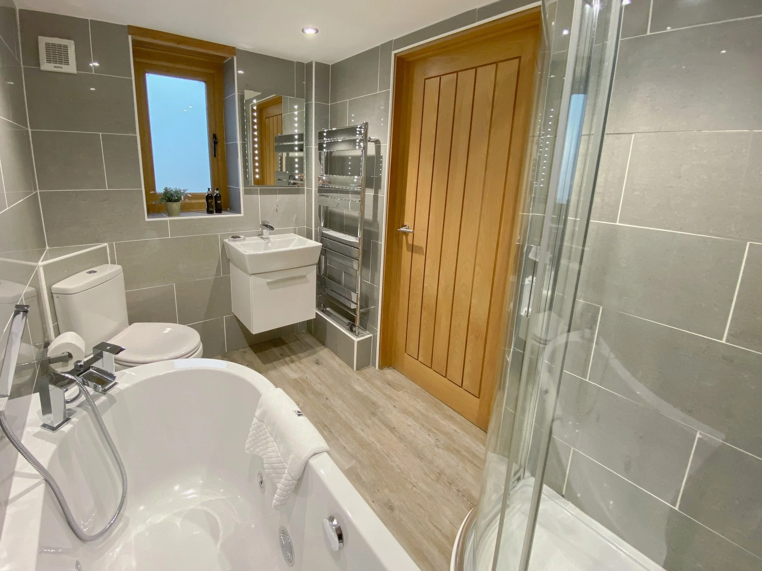 Bathroom with spa bath