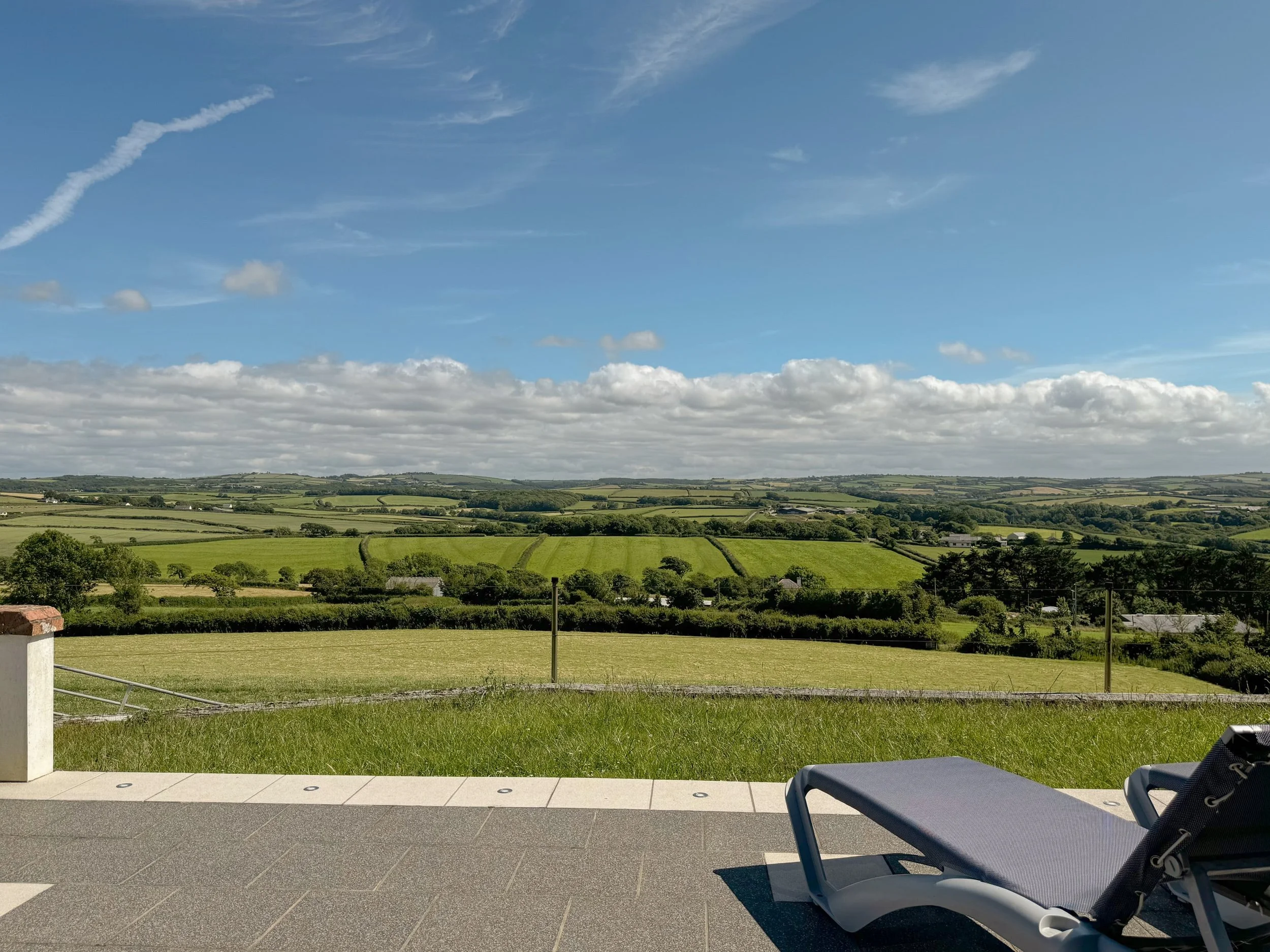 Patio area for two at the Stargazey apartment