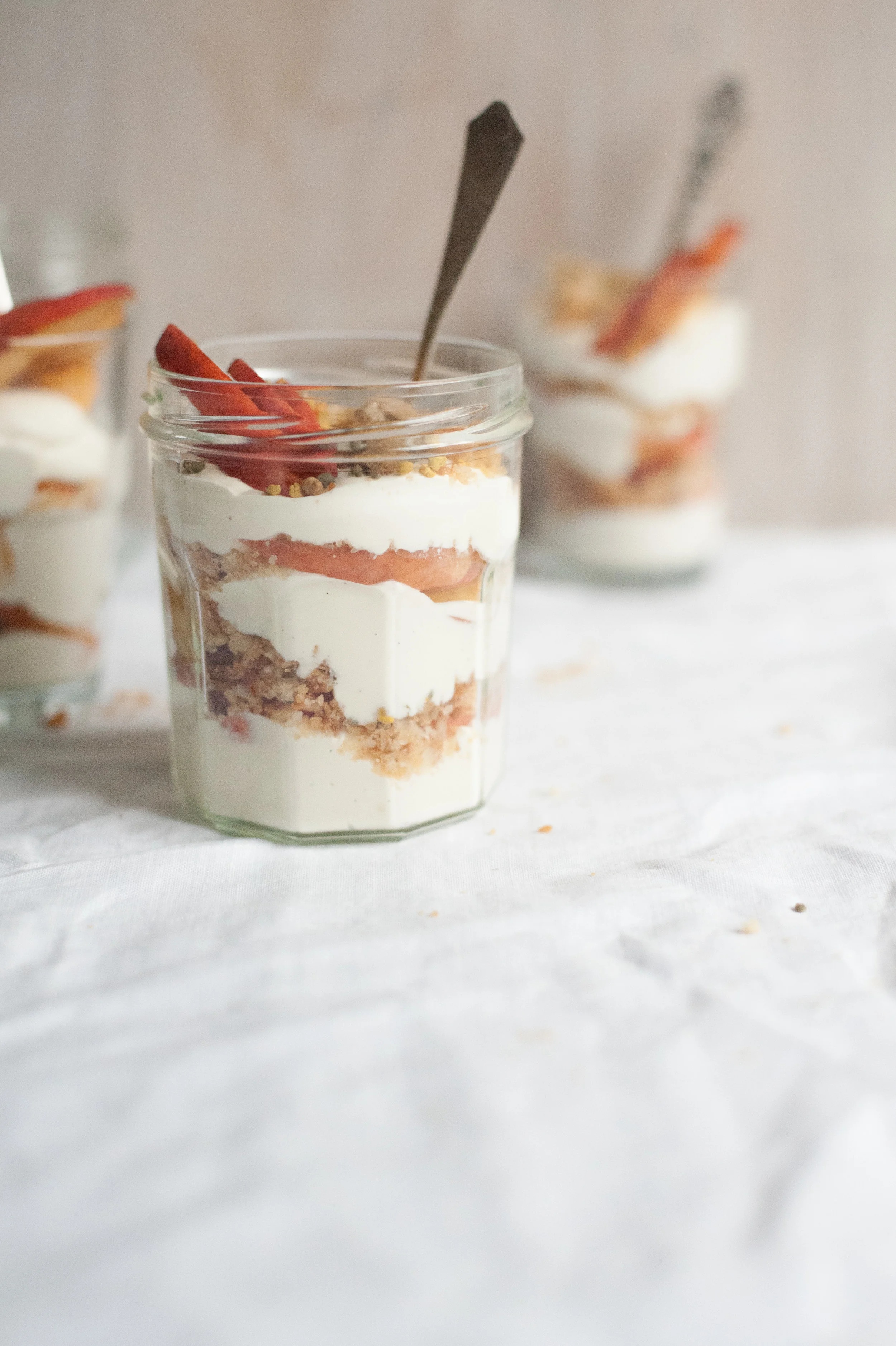 nectarine and biscotti puddings — FLORA SHEDDEN