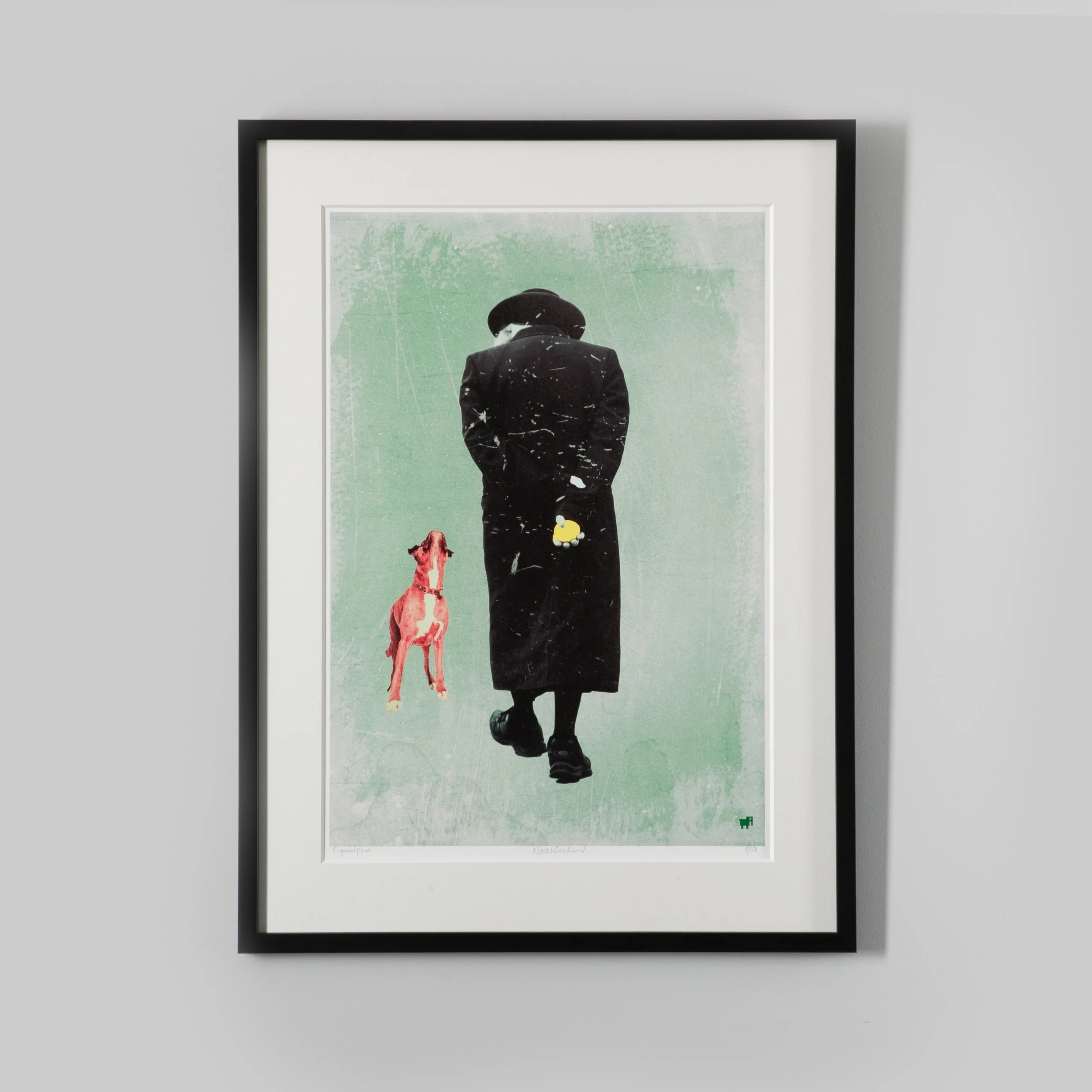 Mann Med Hund (grønn)
