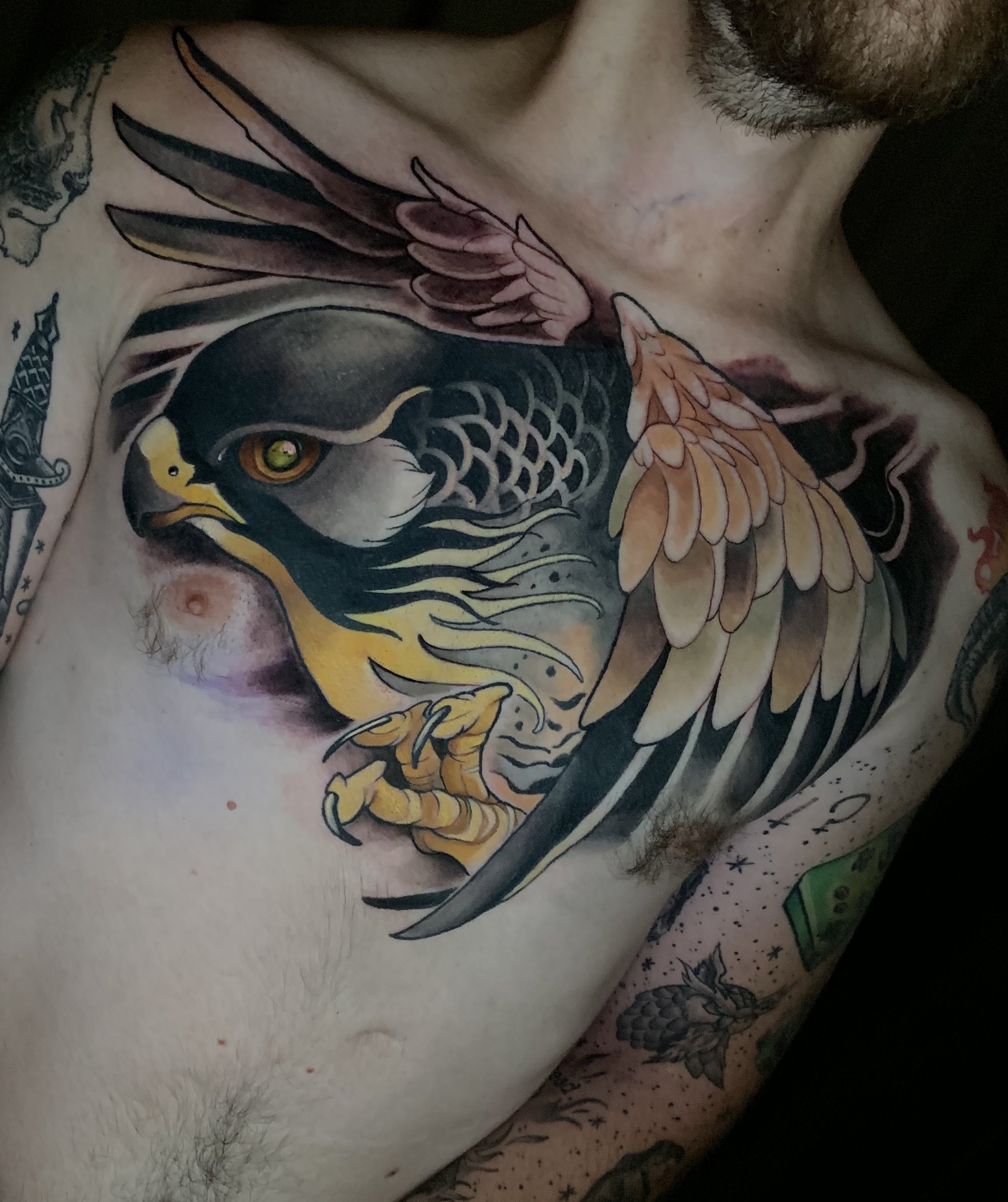 Tattoo tagged with neotrad eagle head  inkedappcom