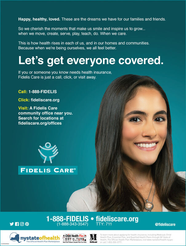 Fidelis Care Ad On Subways Billboards And Newspapers — Jessie Cannizzaro 