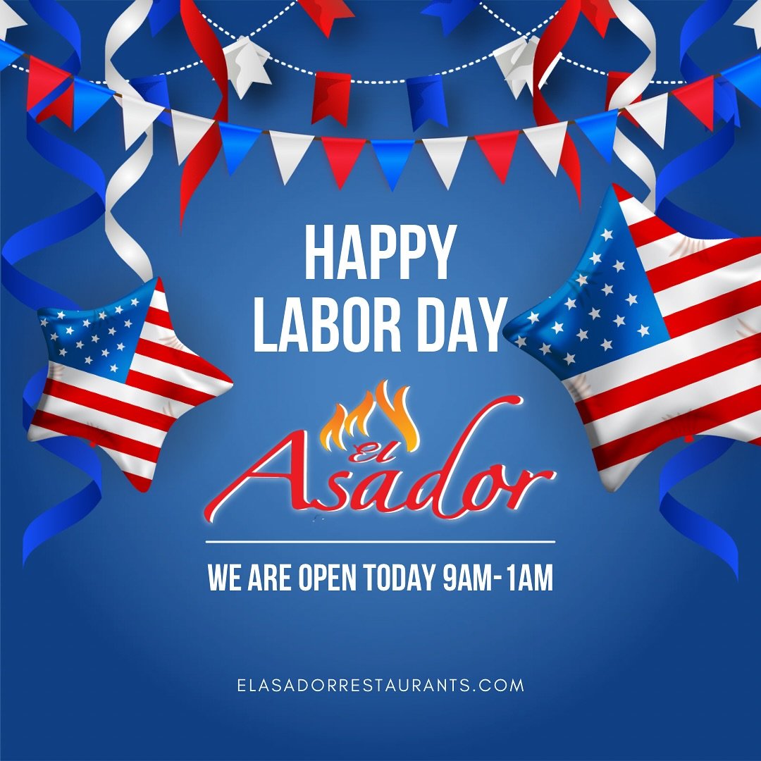 Happy Labor Day, everyone! 🎉 We&rsquo;re open today from 9am to 1am, so swing by and celebrate with us! Our covered patio is open all day, perfect for relaxing with some delicious food and drinks. 🍹🌮 Got a party? We&rsquo;re taking catering orders