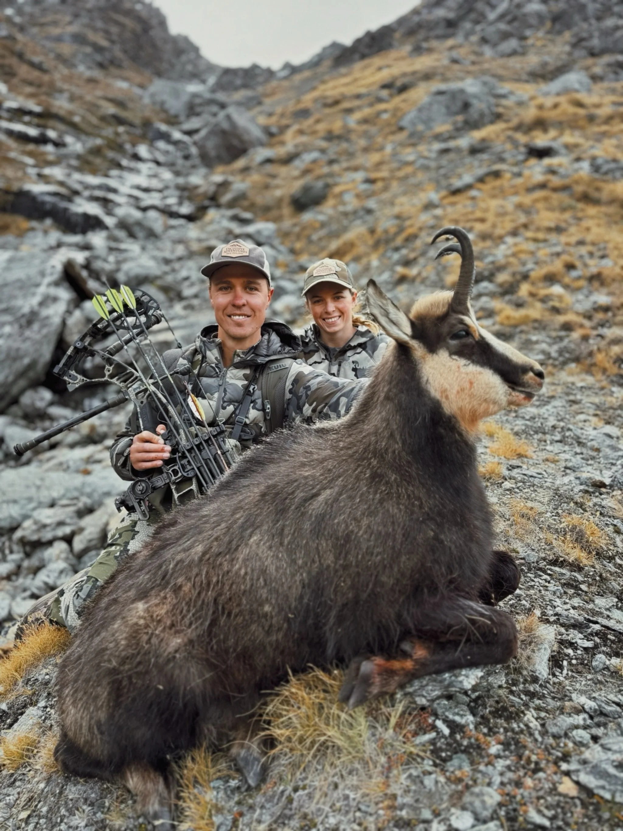 Challenging mountain species &amp; a great way to spend a &ldquo;hunting&rdquo;moon! Congrats to these newly weds 👏 

Hunt chamois along with red stag, fallow deer, elk, tahr, and more species with us here in New Zealand. Send a message to learn mor