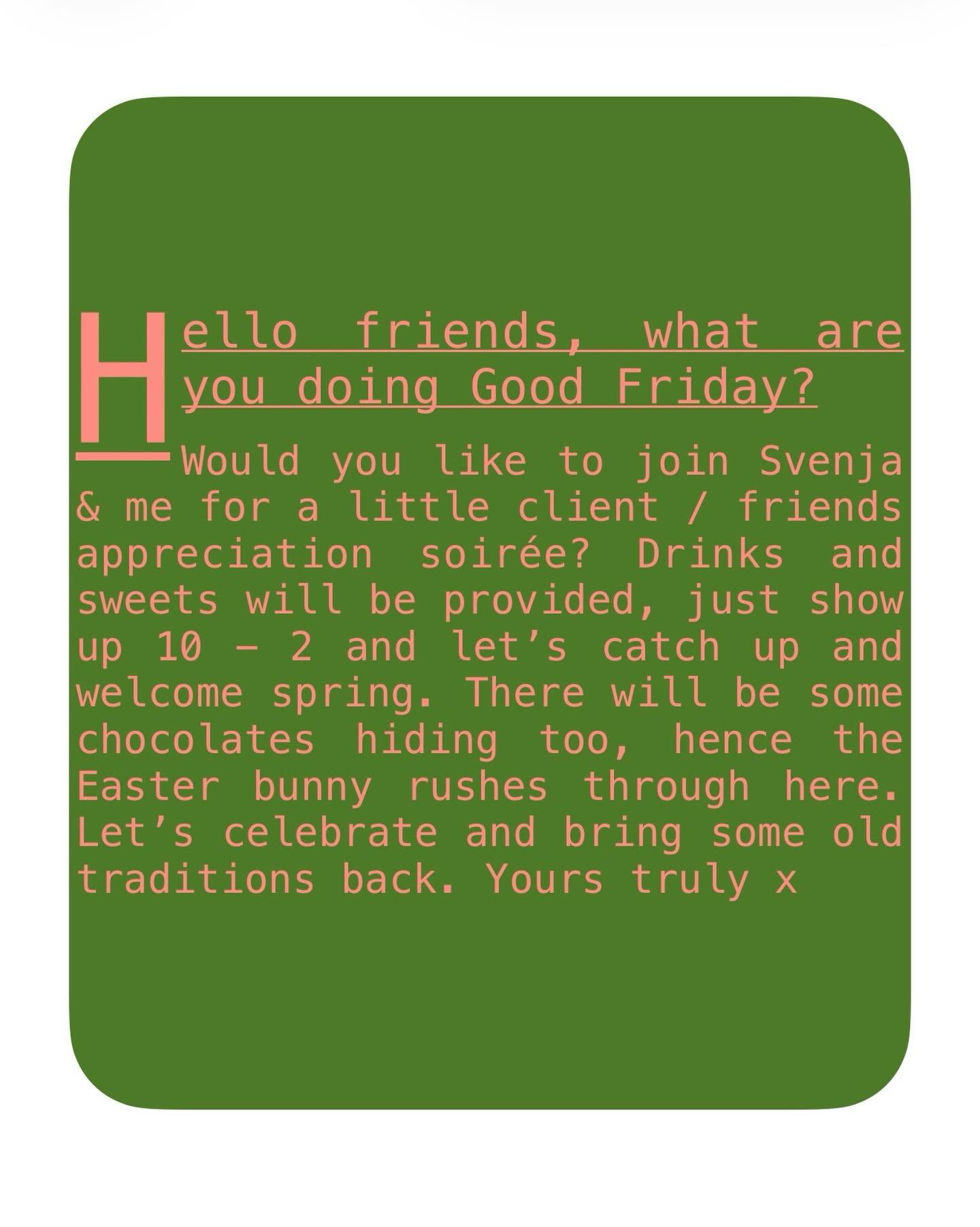 This Friday, please pop in say hi and stick around for a while. @stretch_rocket and I are excited! 🥂🍩
