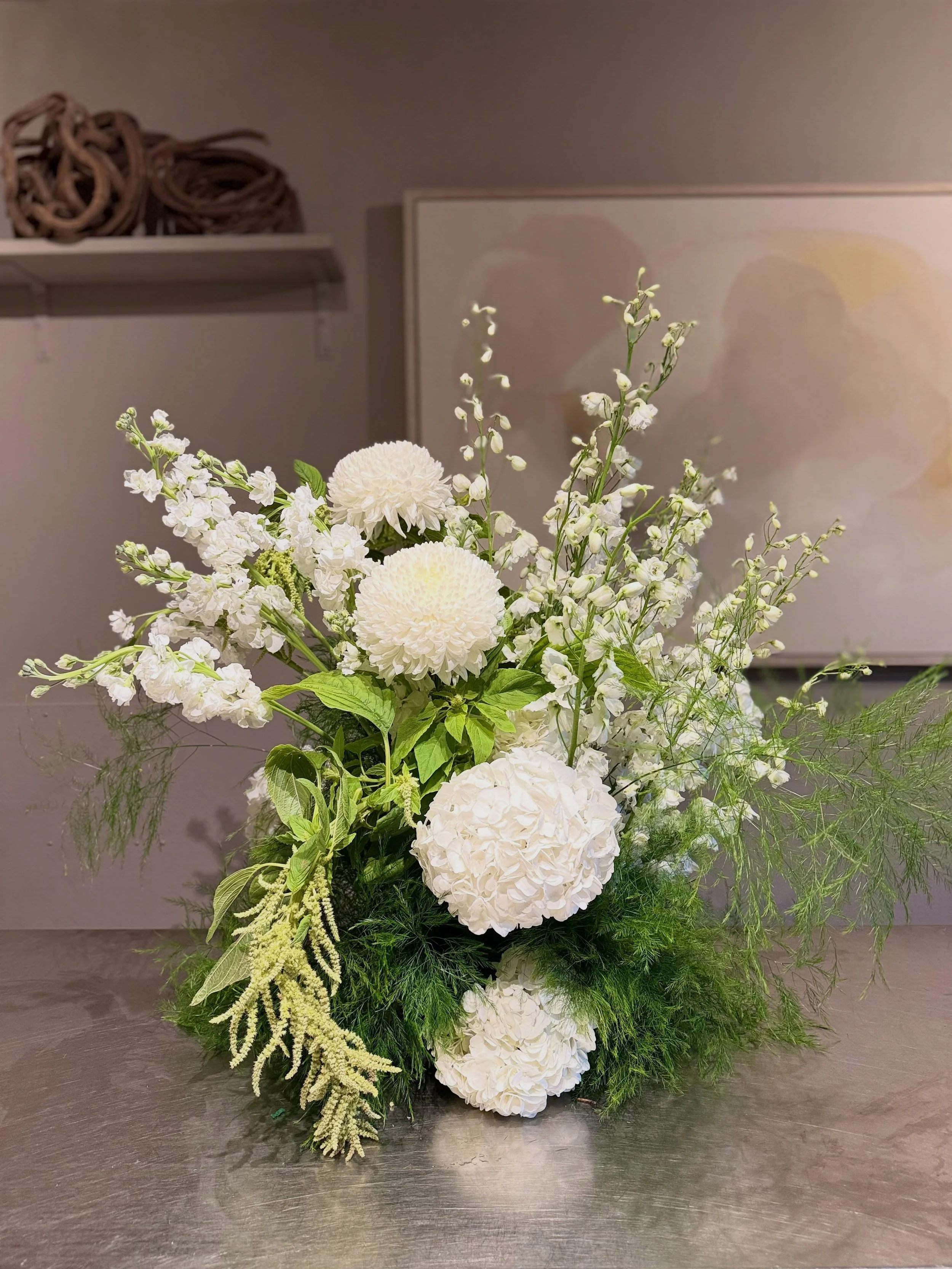 Sympathy flowers.