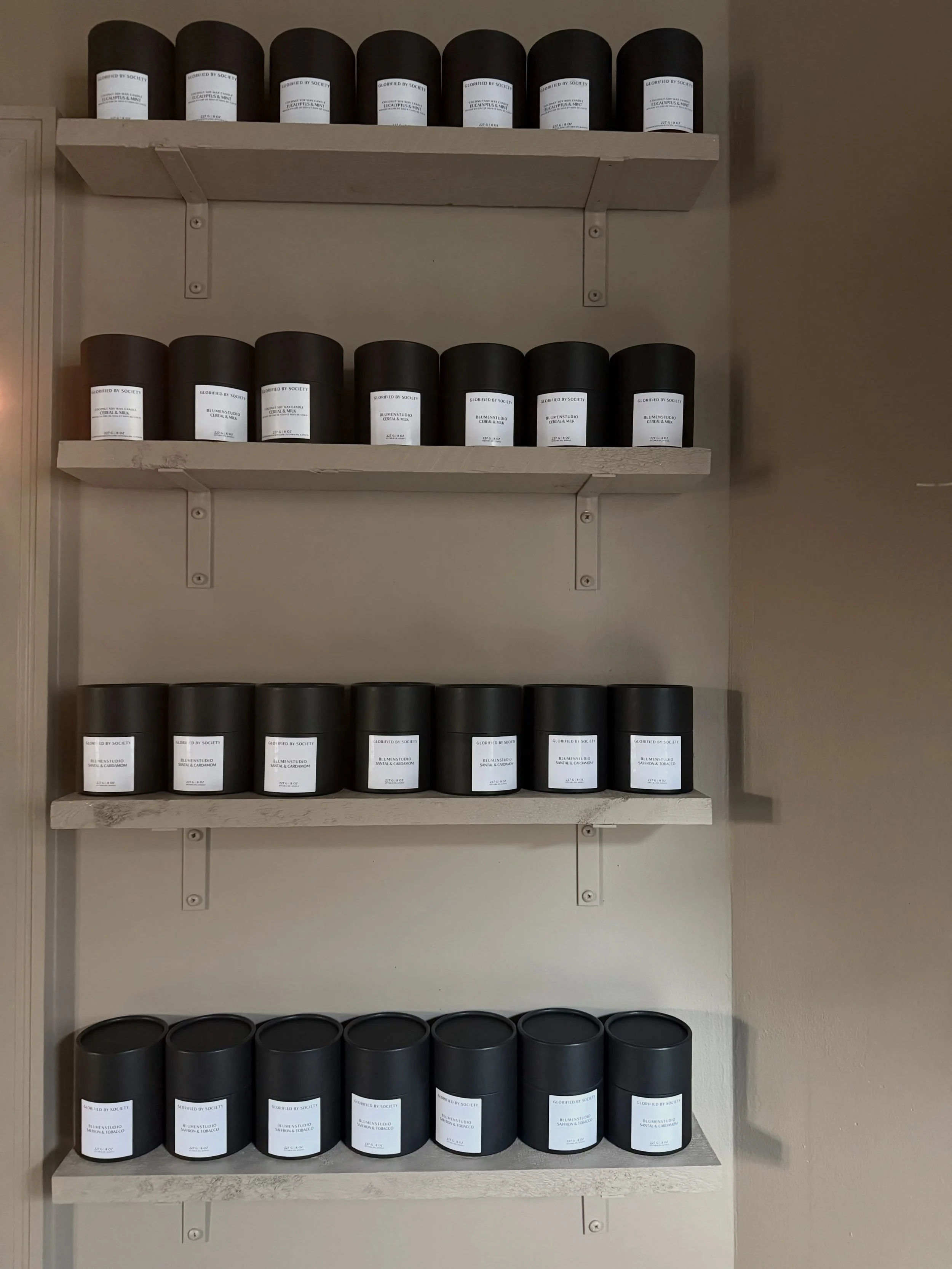 R E S T O C K. Online soon. 

Yes, look no further, the most famous @glorifiedbysociety has dropped a new medley of seasonal scented candles. Gloria, has created, in my opinion, the most perfect natural scented candle in the city. I am honored to hav