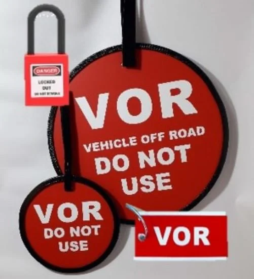 Compliance safety VOR pack 30cm and 35cm with 17cm mirror hangers