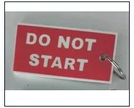 Double Sided DO NOT START Key Tags 7cm x 4cm
