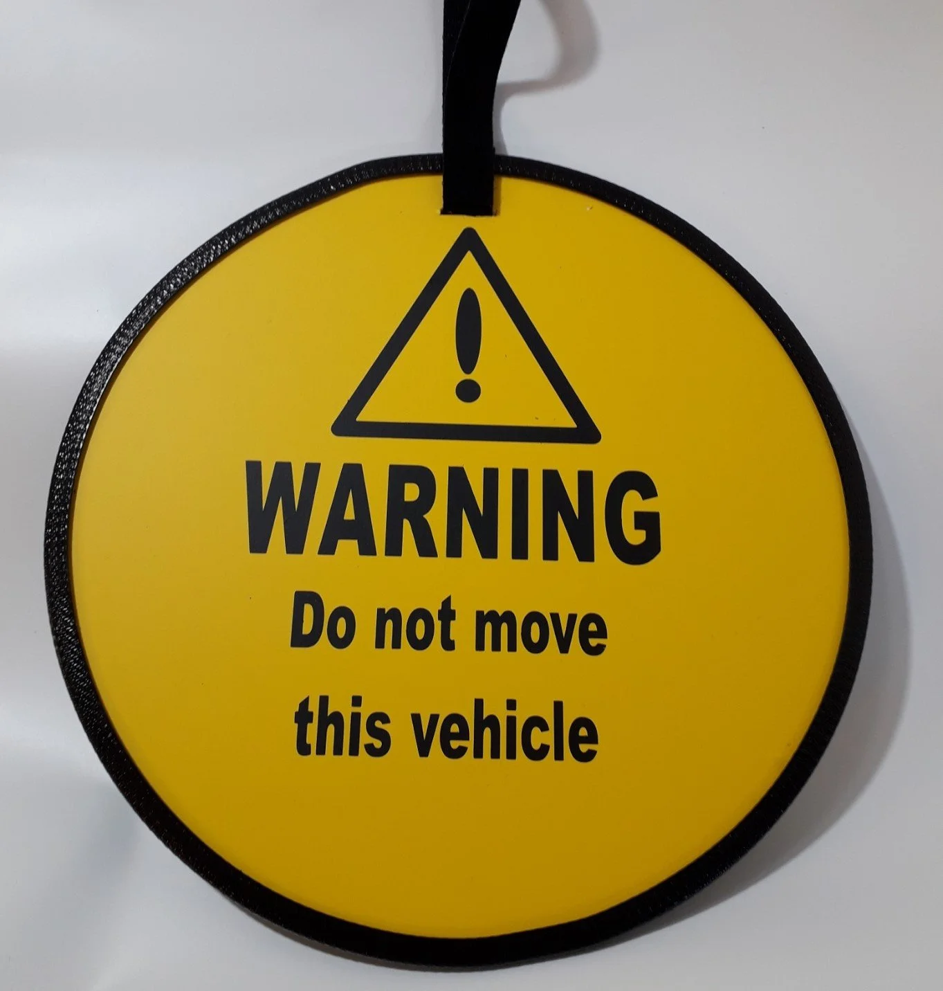 Safety Steering Wheel Disc (Do Not Move This Vehicle)