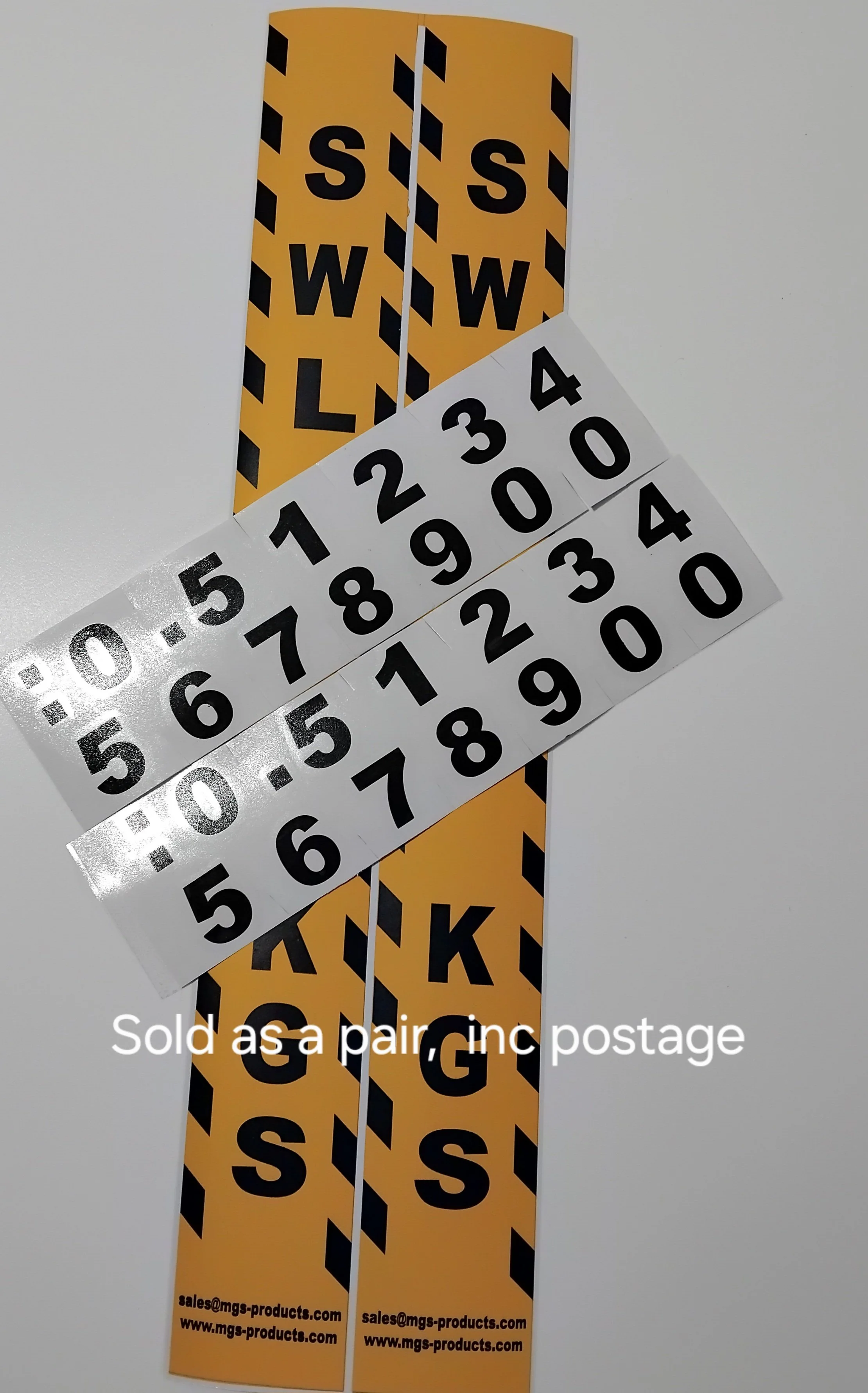 Safe Working Load Sticker Vertical KGS (Pair)