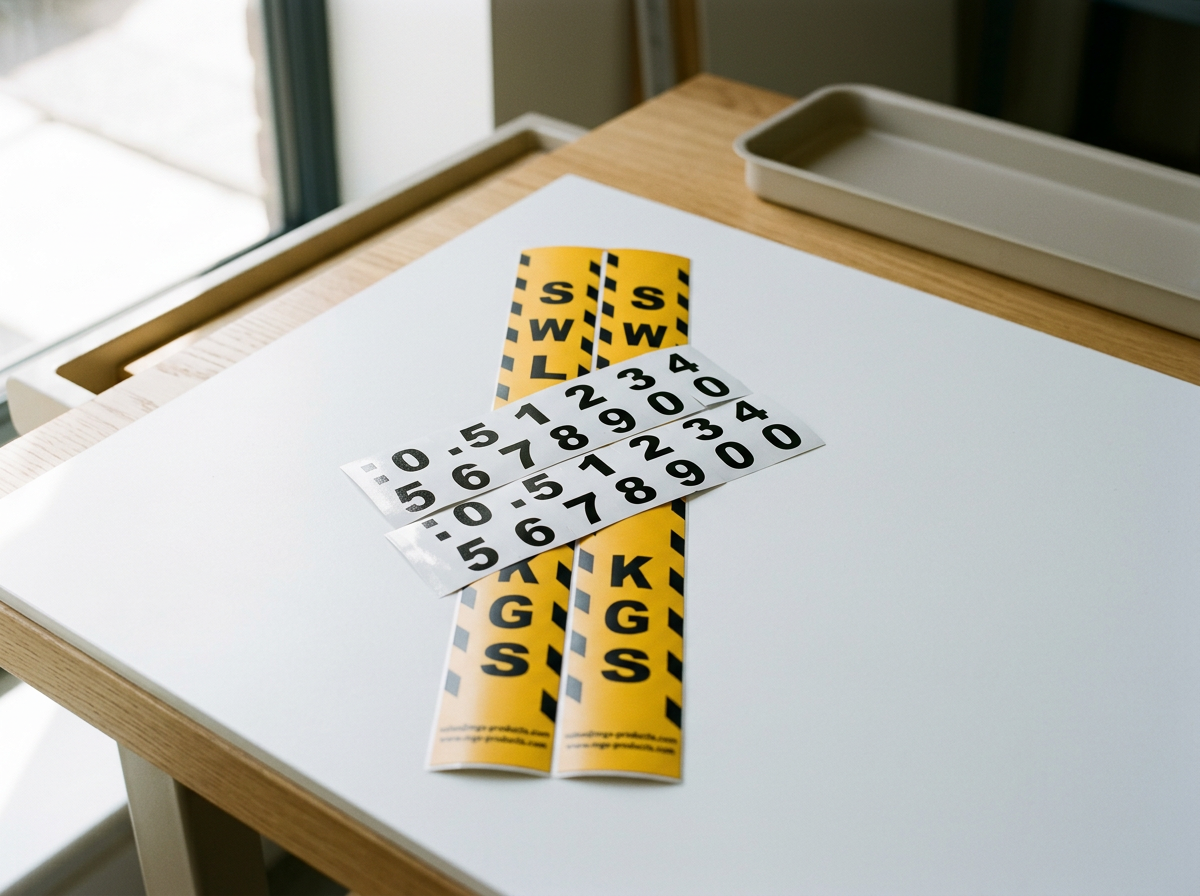 Safe Working Load Sticker Vertical KGS (Pair)