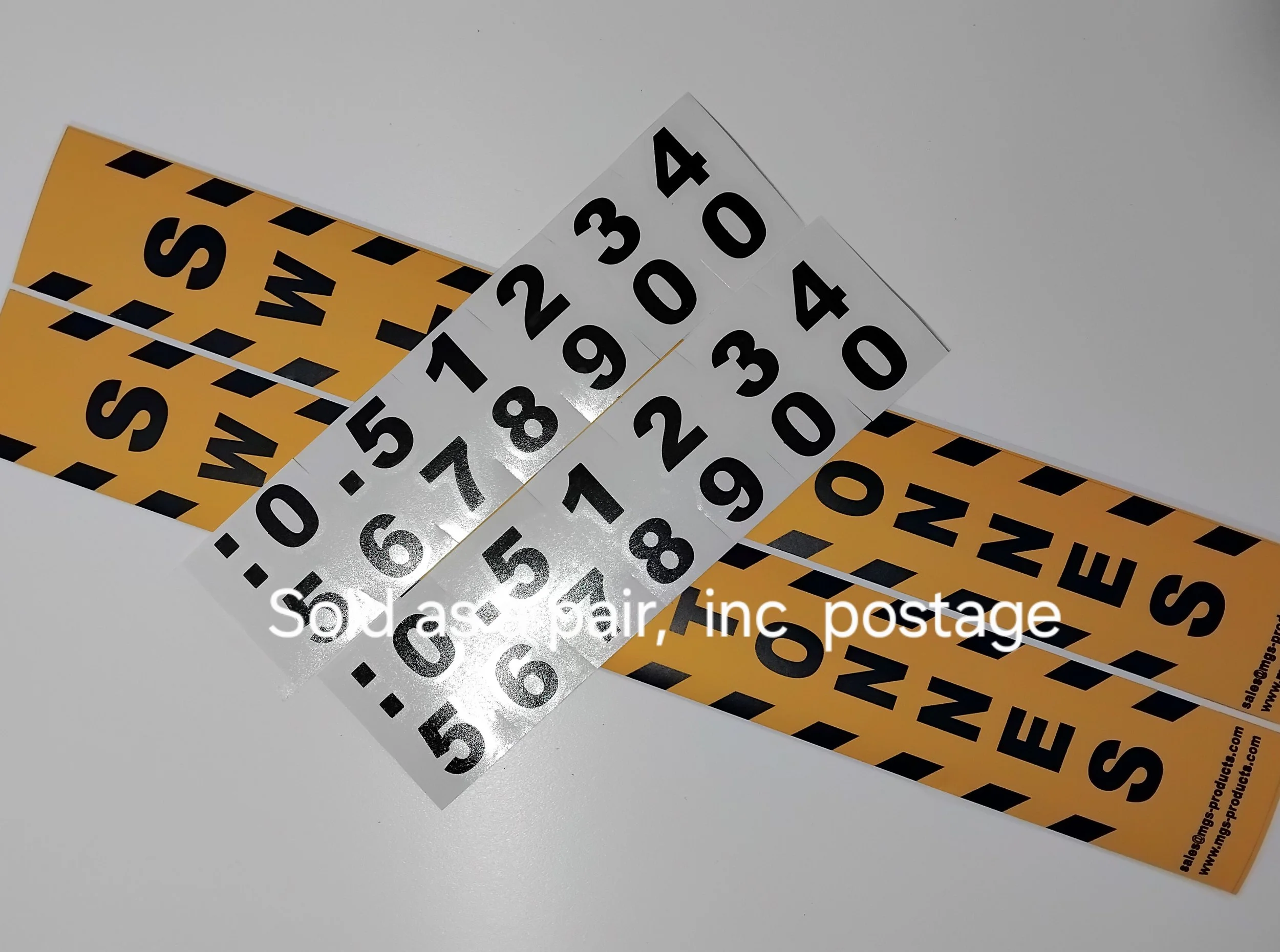 Vertical Universal SWL Sticker Tonnes (Pair)