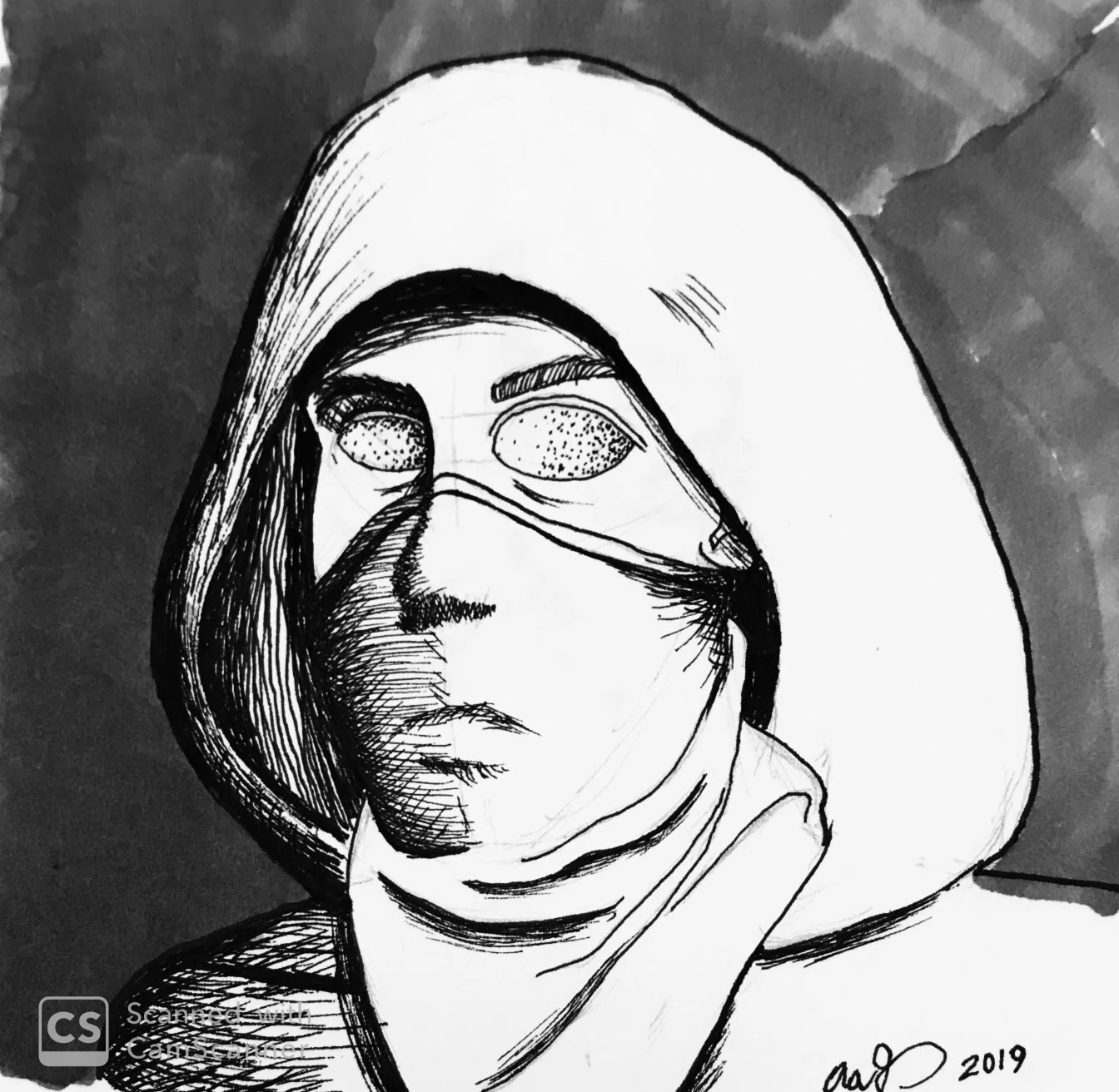 Bug-Eyed Hooded Man ©Aaron Johnson