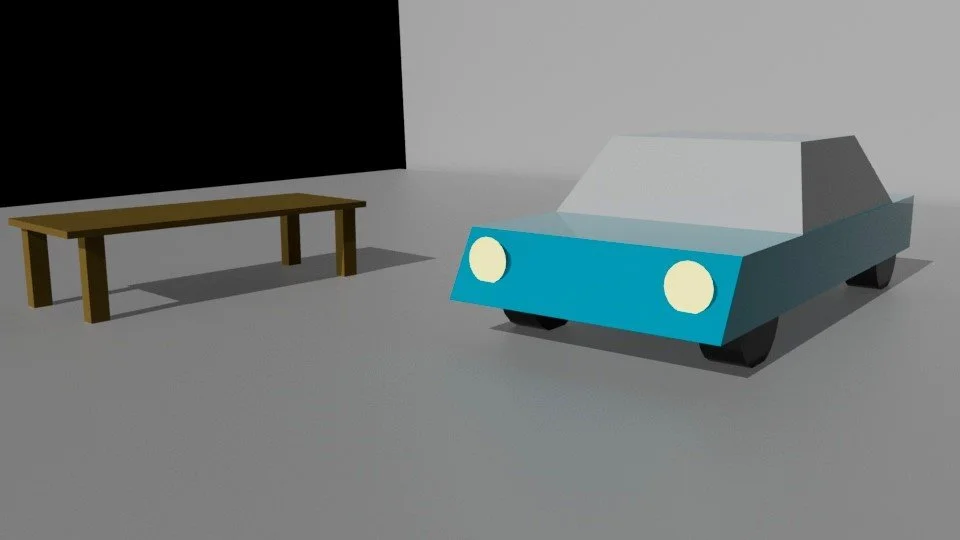 Car and Table