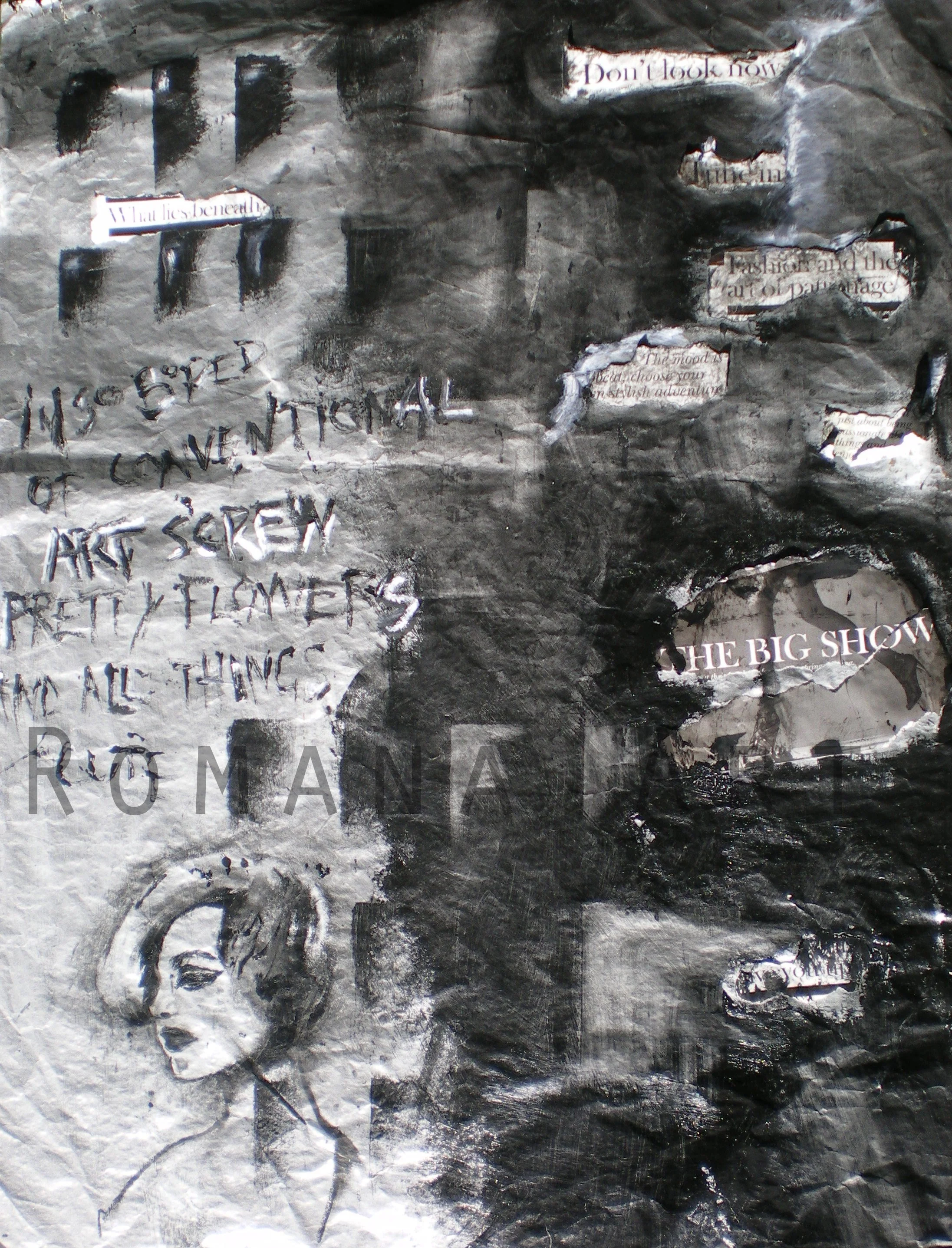 Edie, Mixed media on paper, 2009