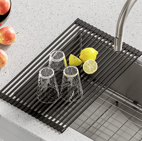 Over-Sink Roll-Up Dish Drying Rack