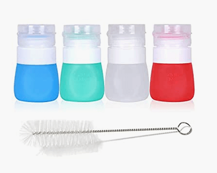 1.25 oz leak proof silicone squeeze bottles